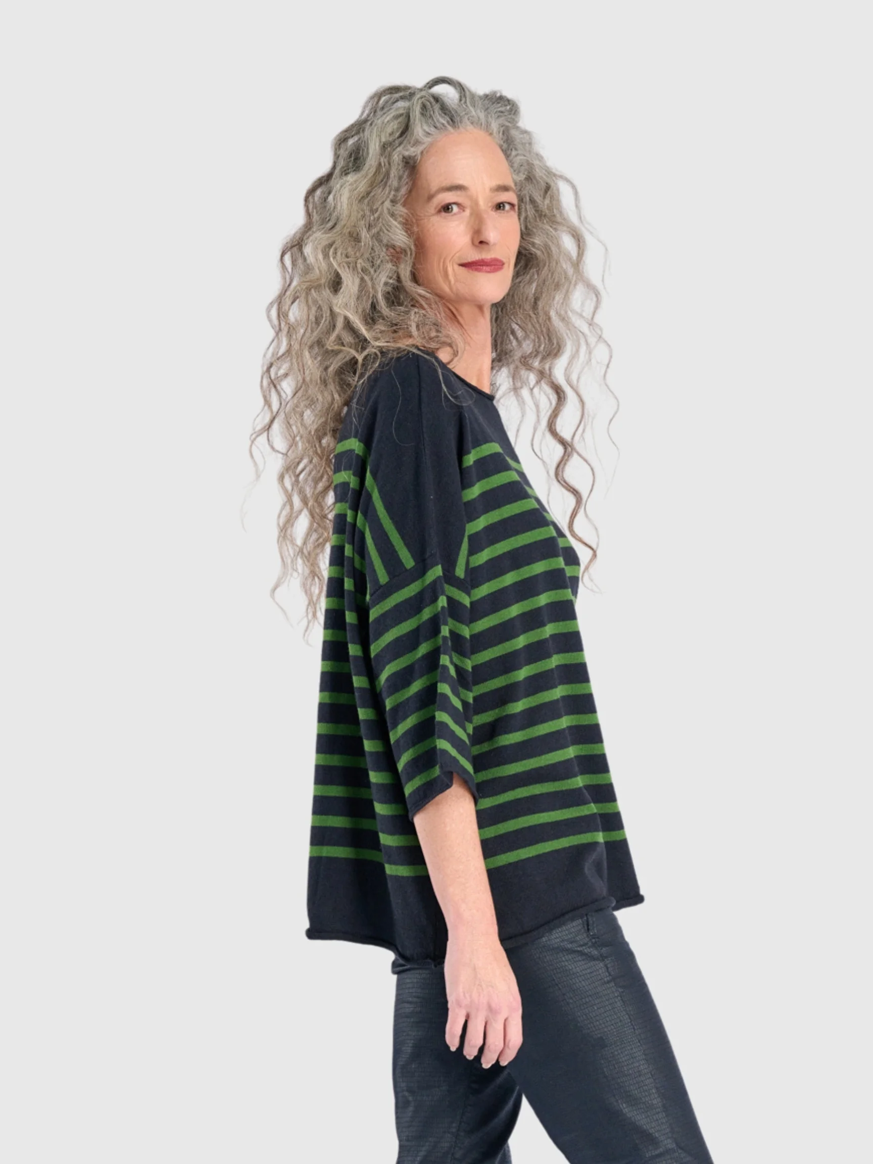 Carolina Relaxed Sweater in Stripes