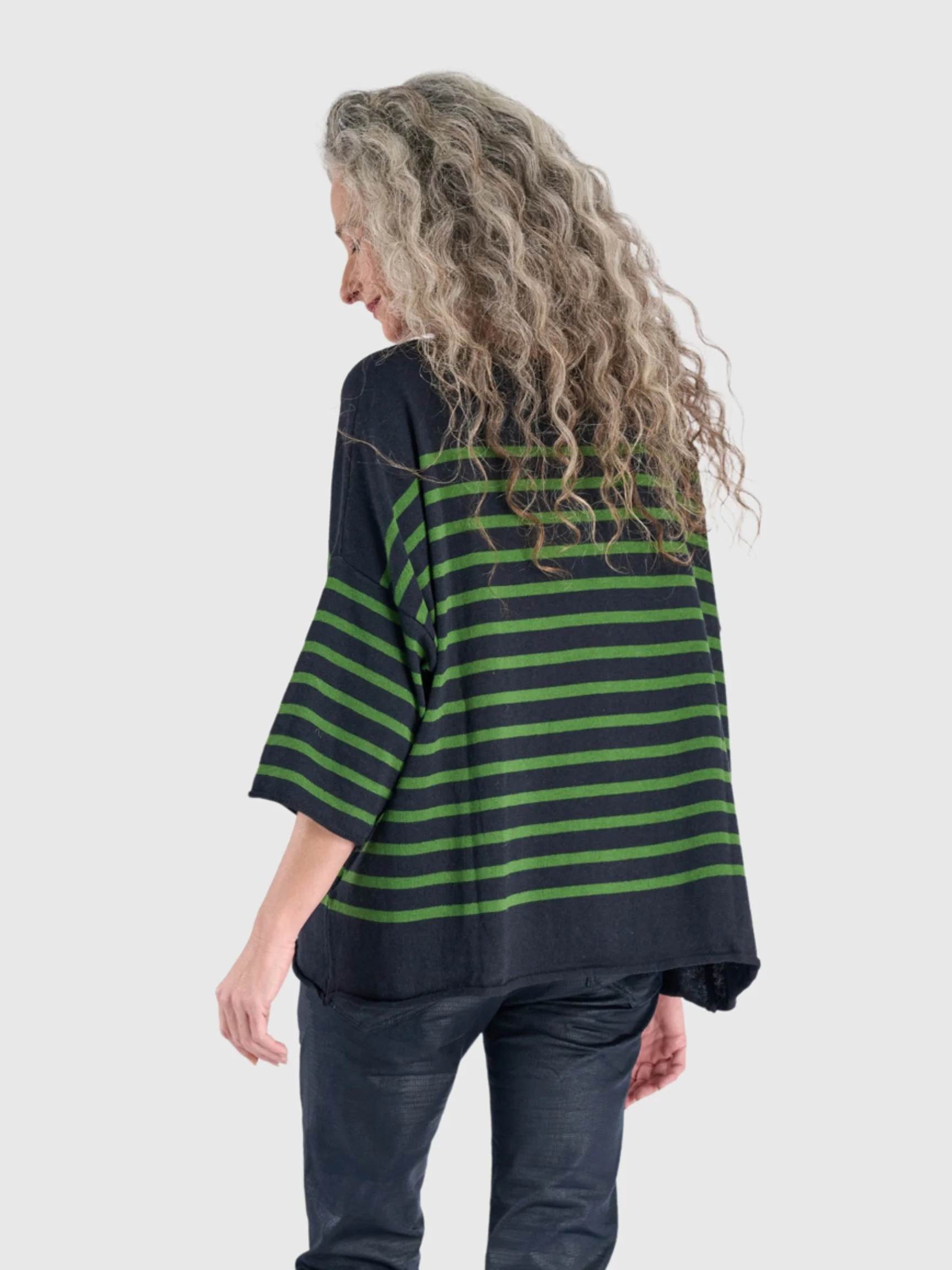 Carolina Relaxed Sweater in Stripes