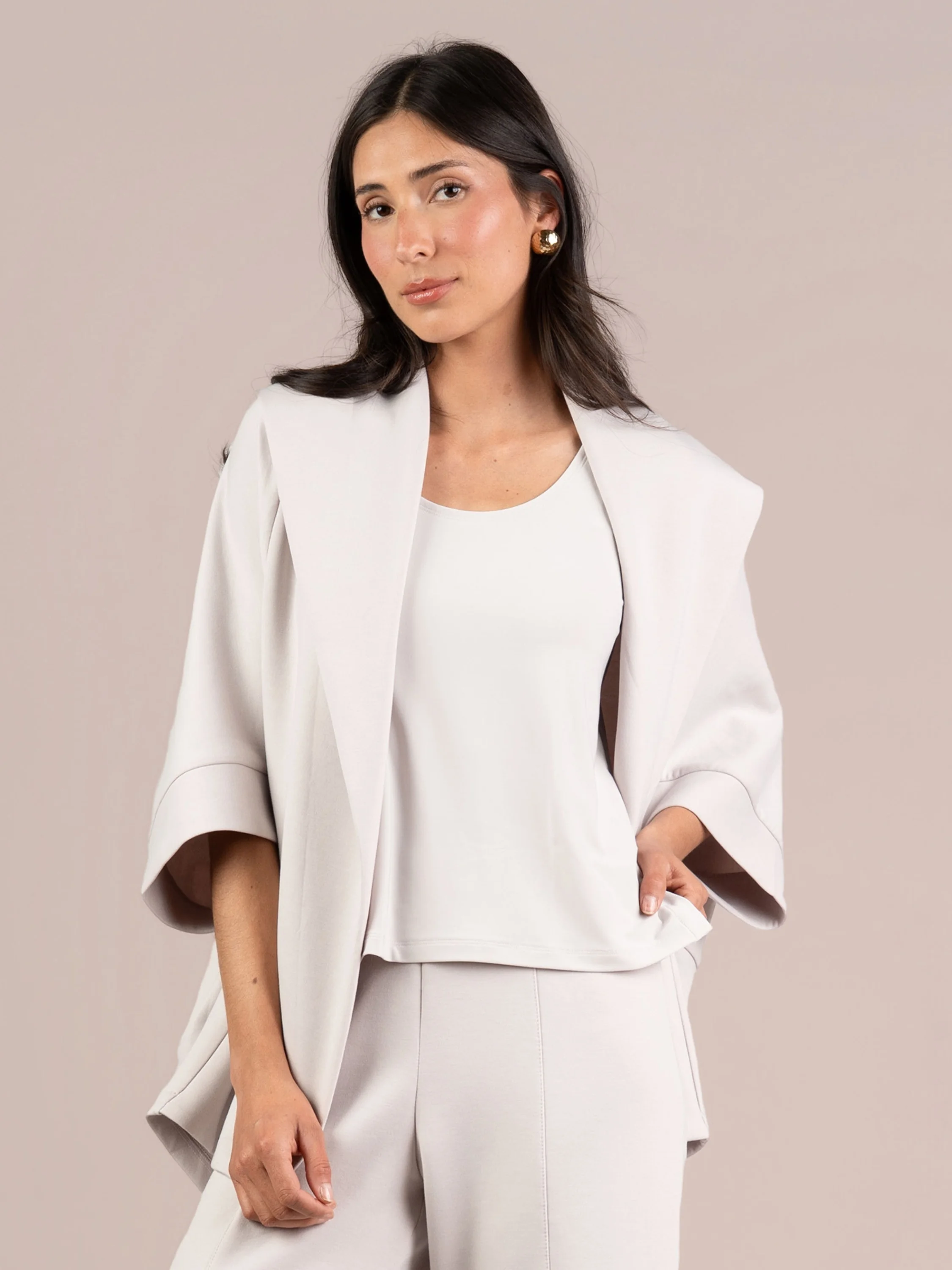 Cloud Cocoon Jacket in Ecru