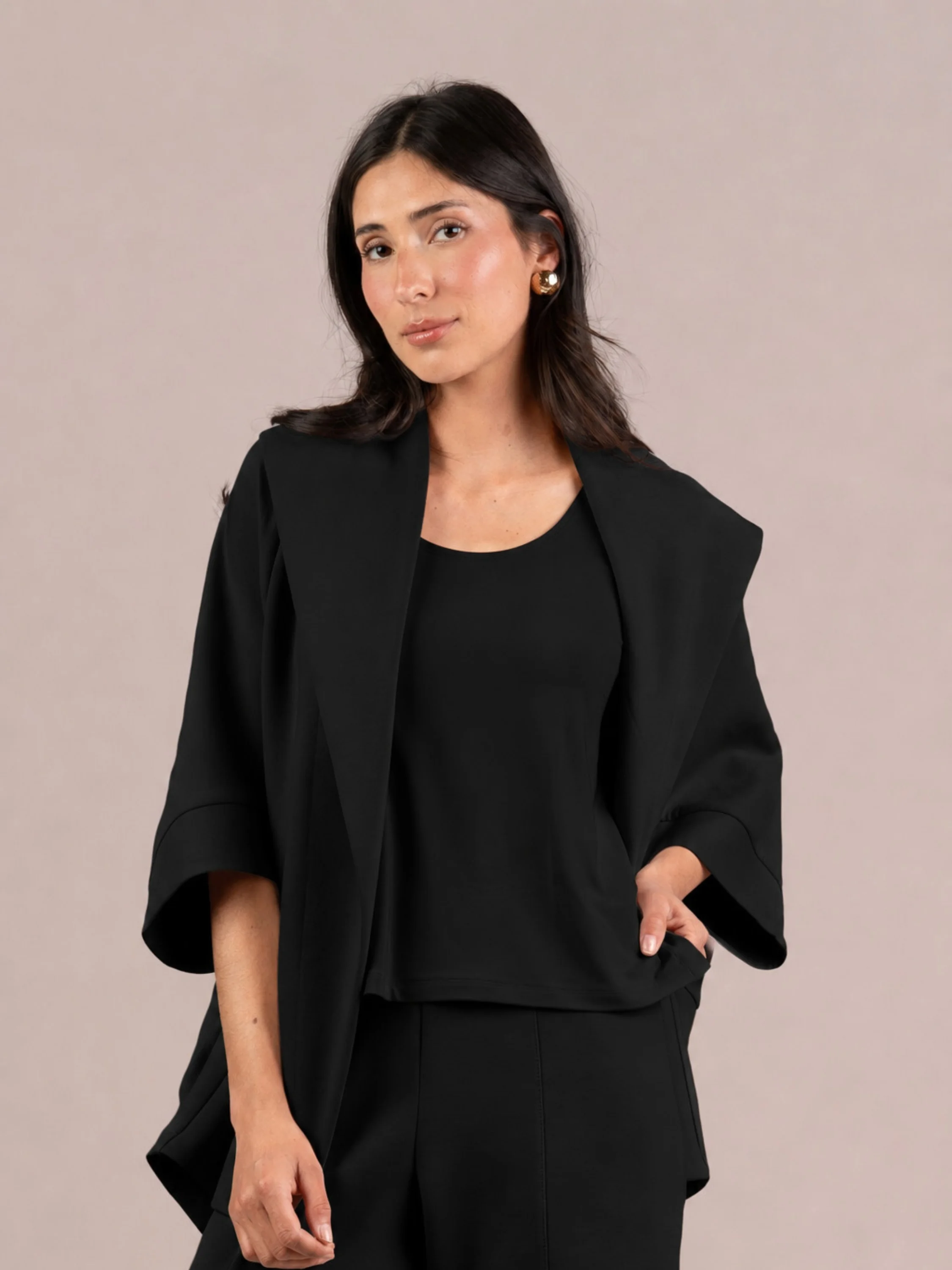 Cloud Cocoon Jacket in Black