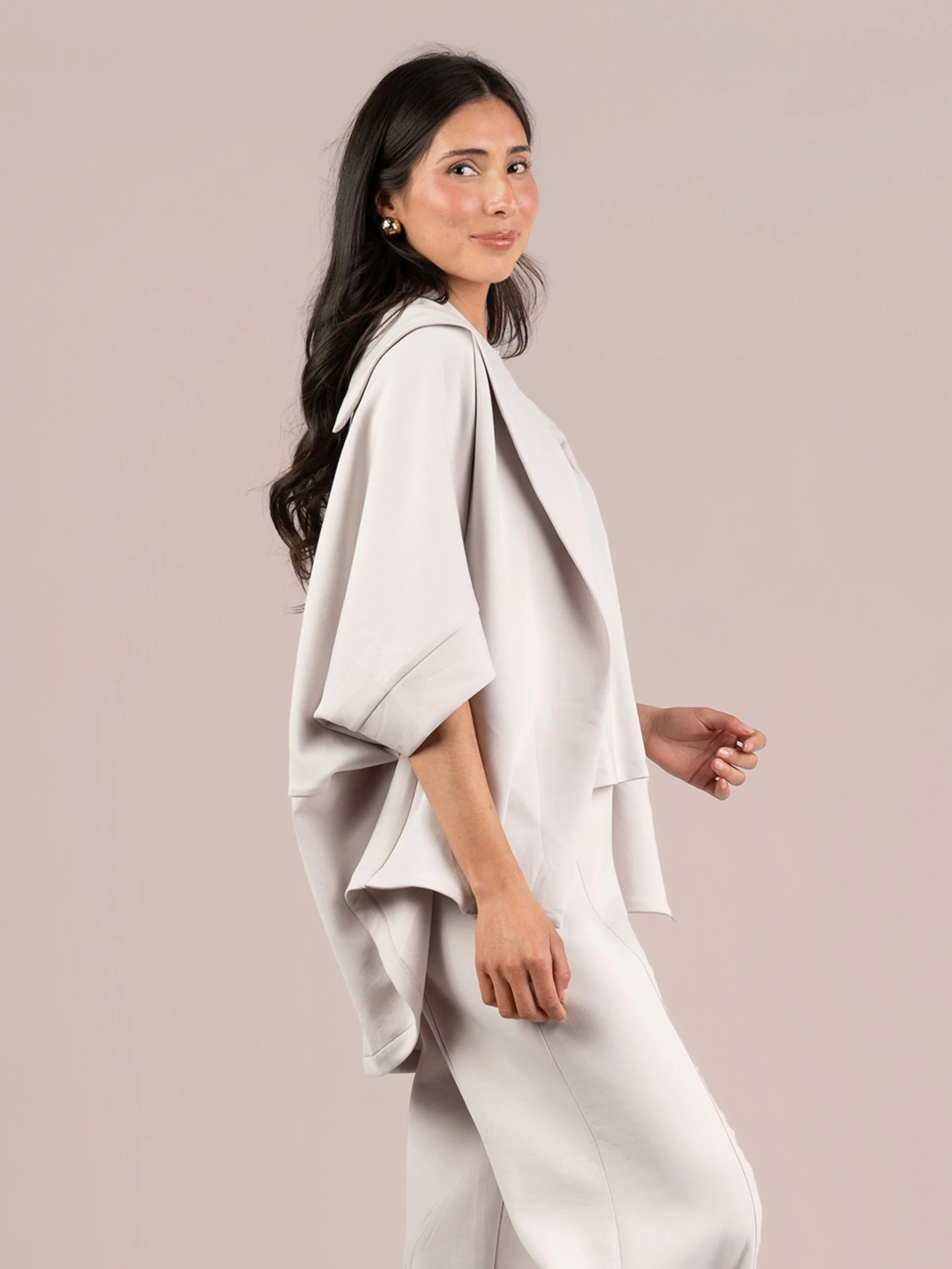 Cloud Cocoon Jacket in Ecru