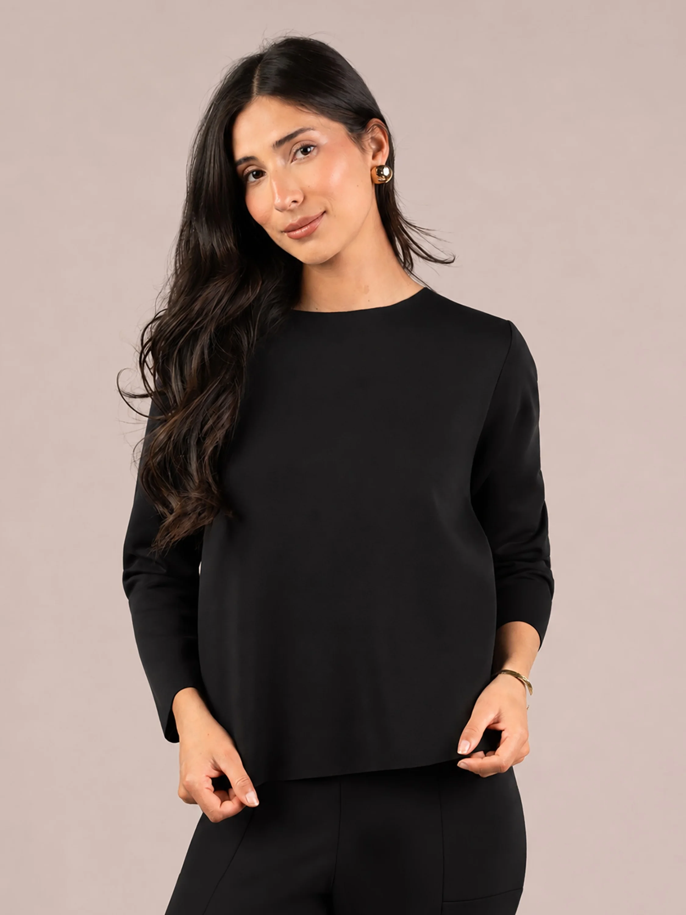 Cloud Knot Back Top in Black