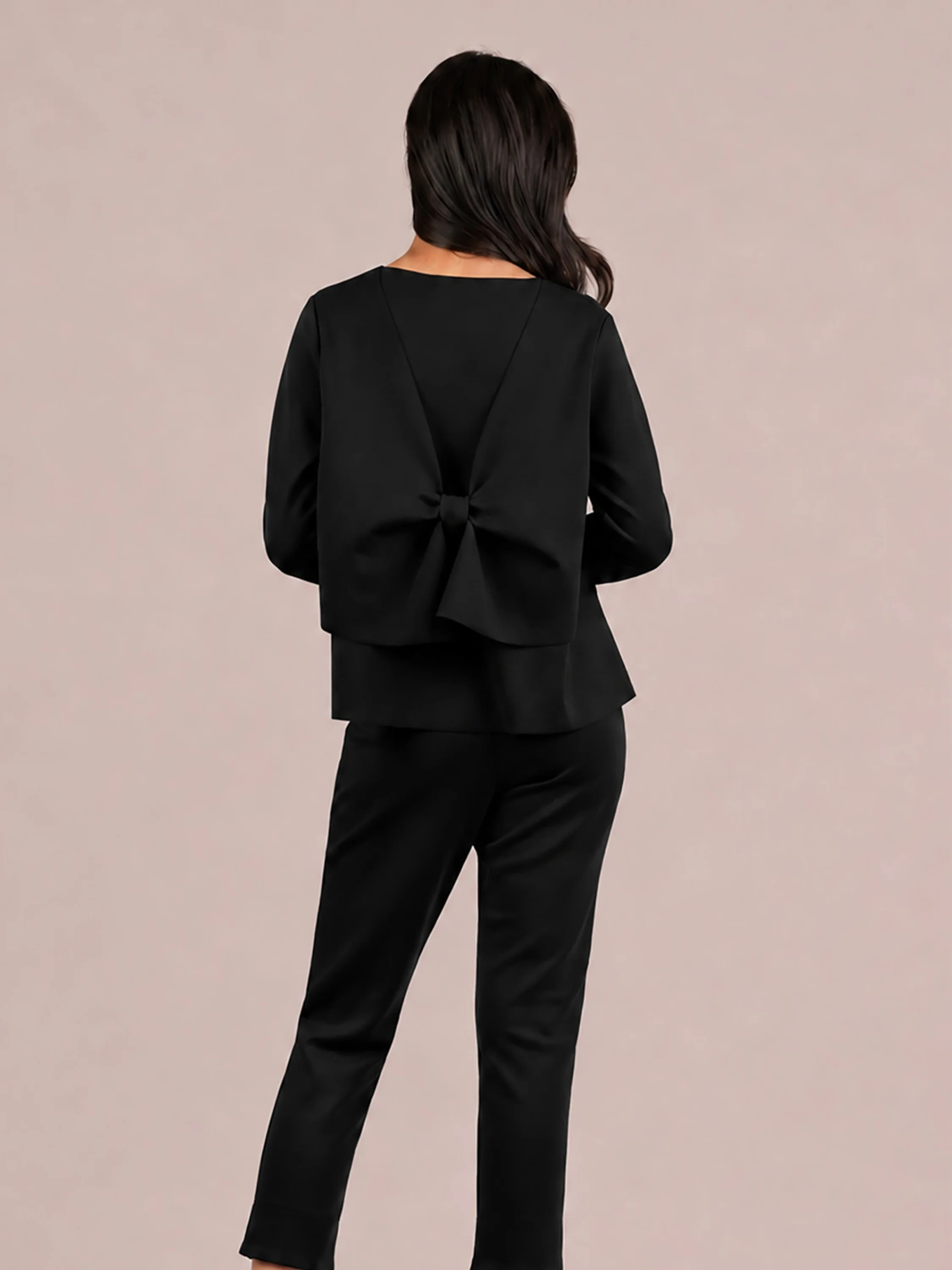 Cloud Knot Back Top in Black
