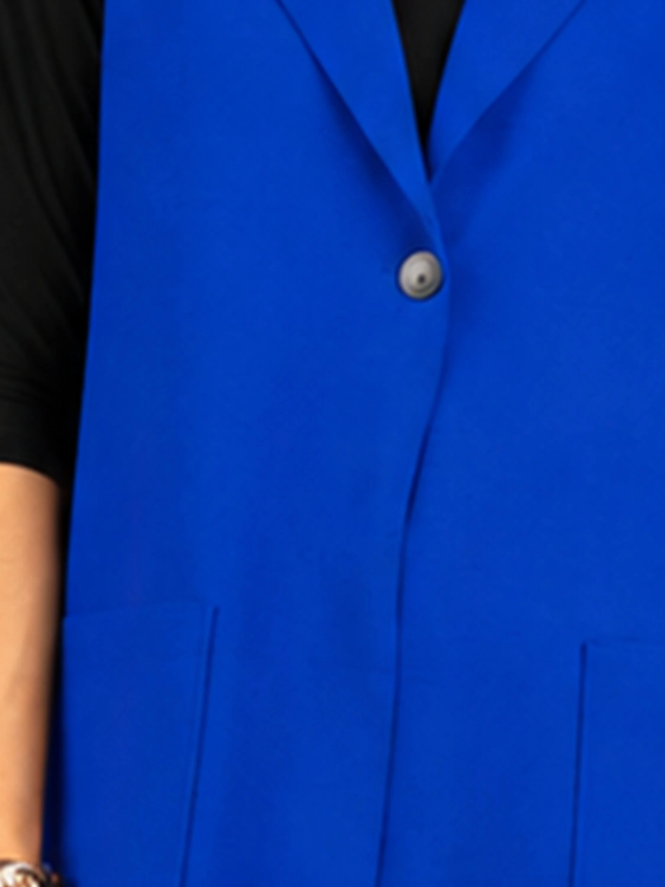 Cloud Vest Long in Cobalt