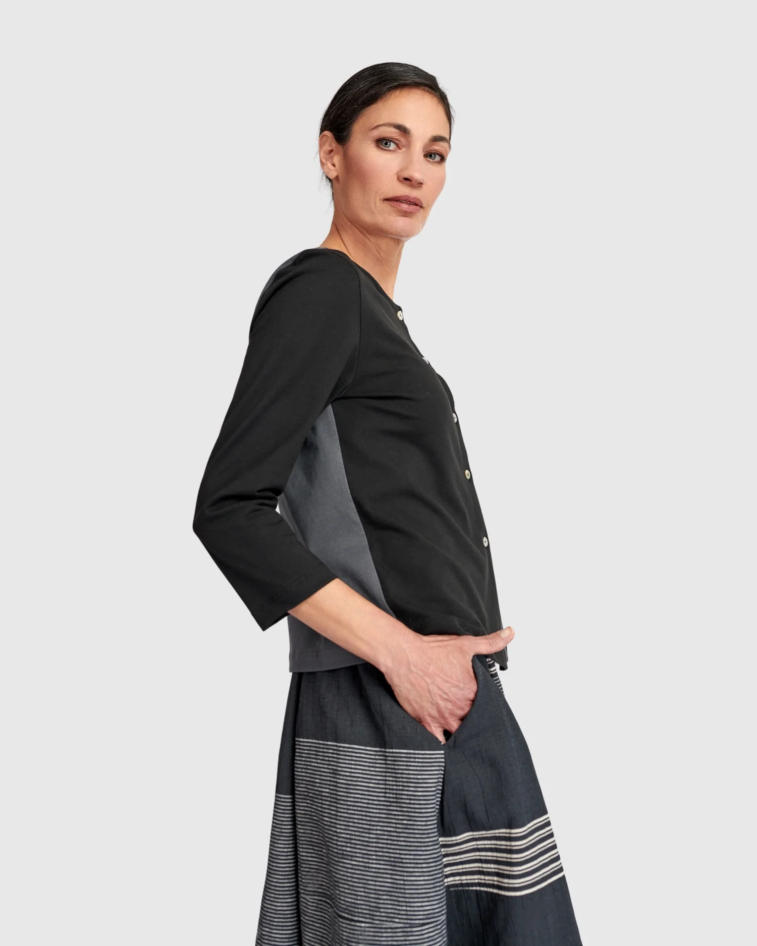 Colorblock Cardi in Mix