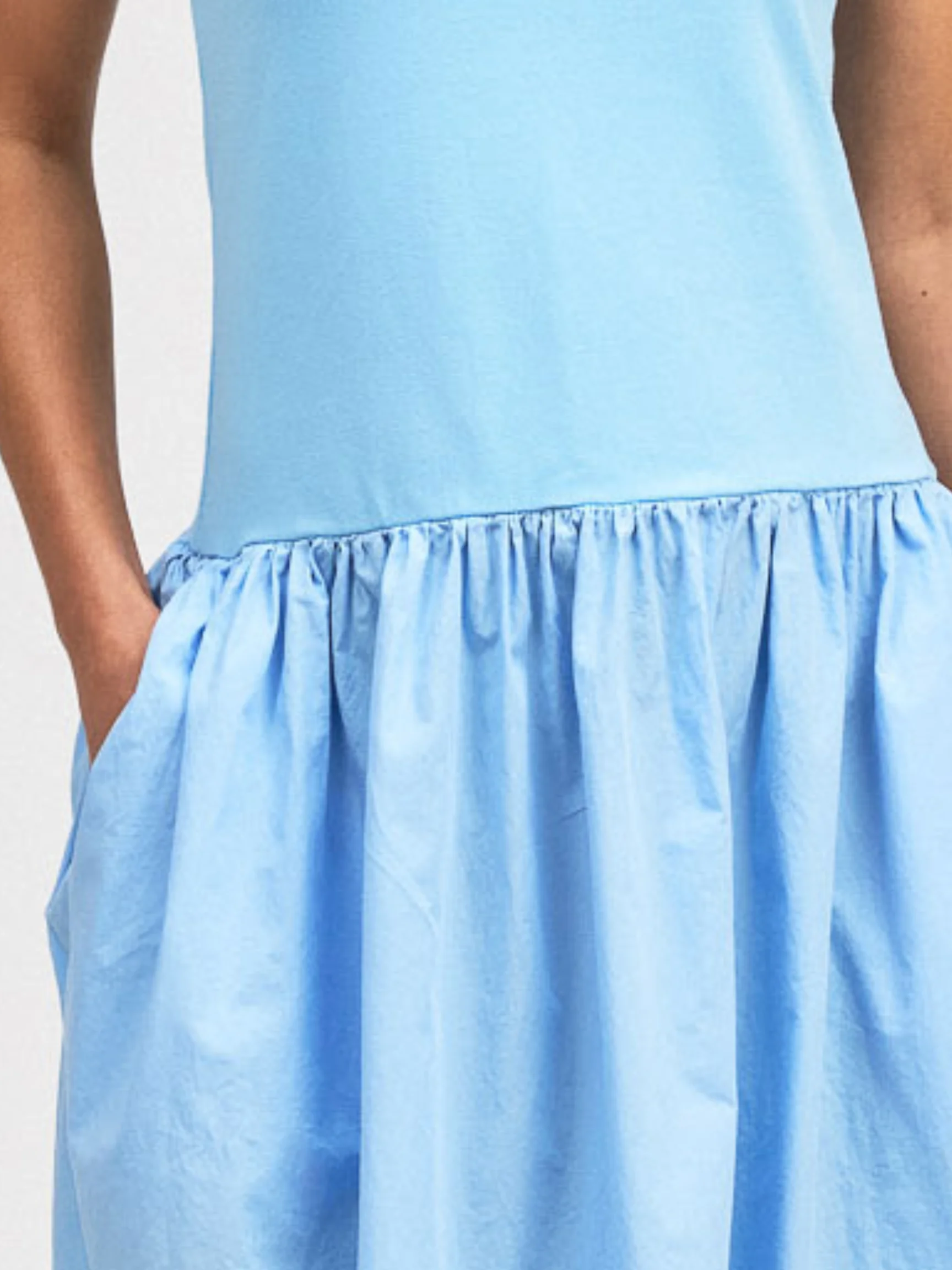 Combo Tank Dress in Bellflower