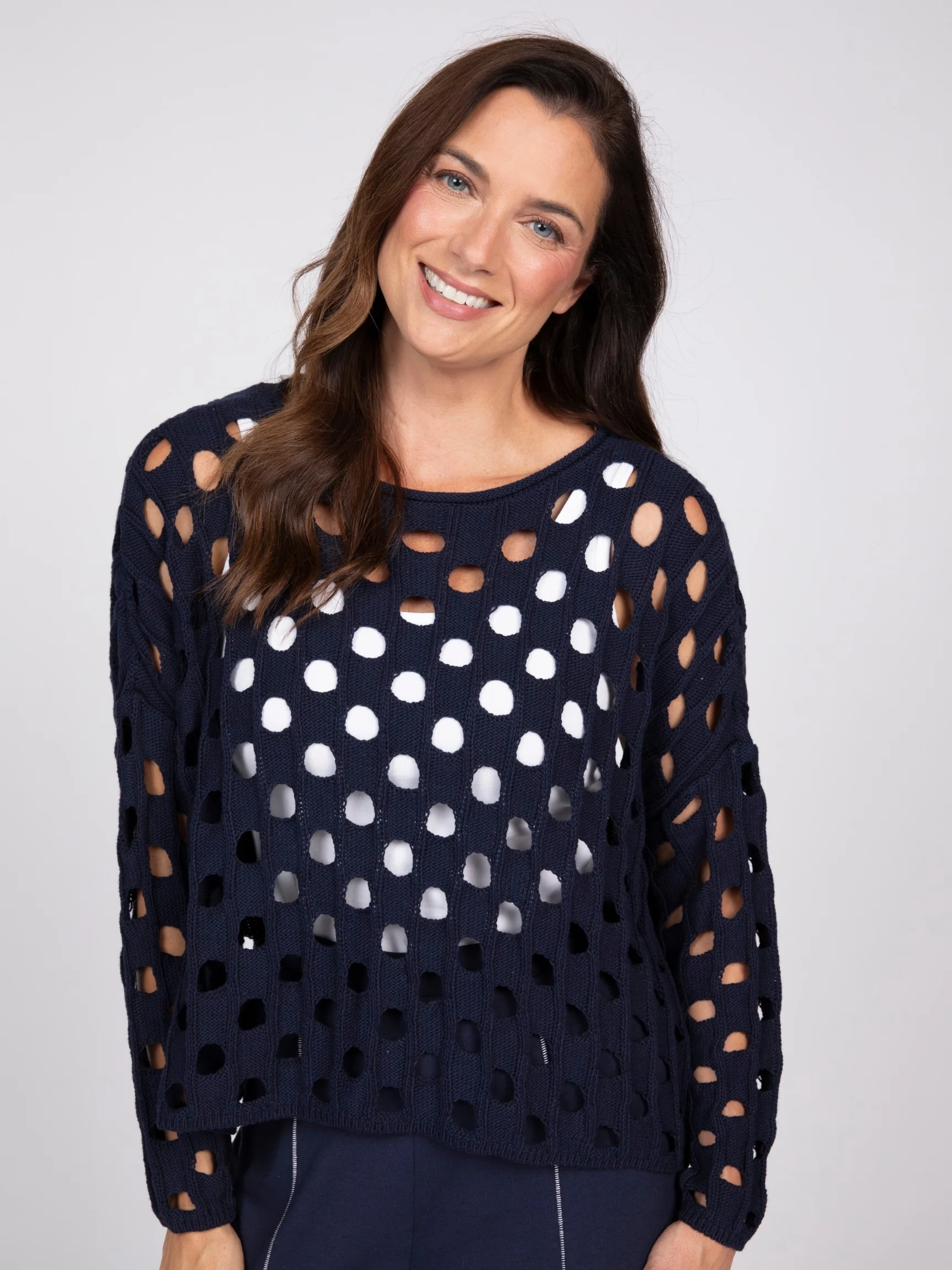 Cotton Topper in Navy