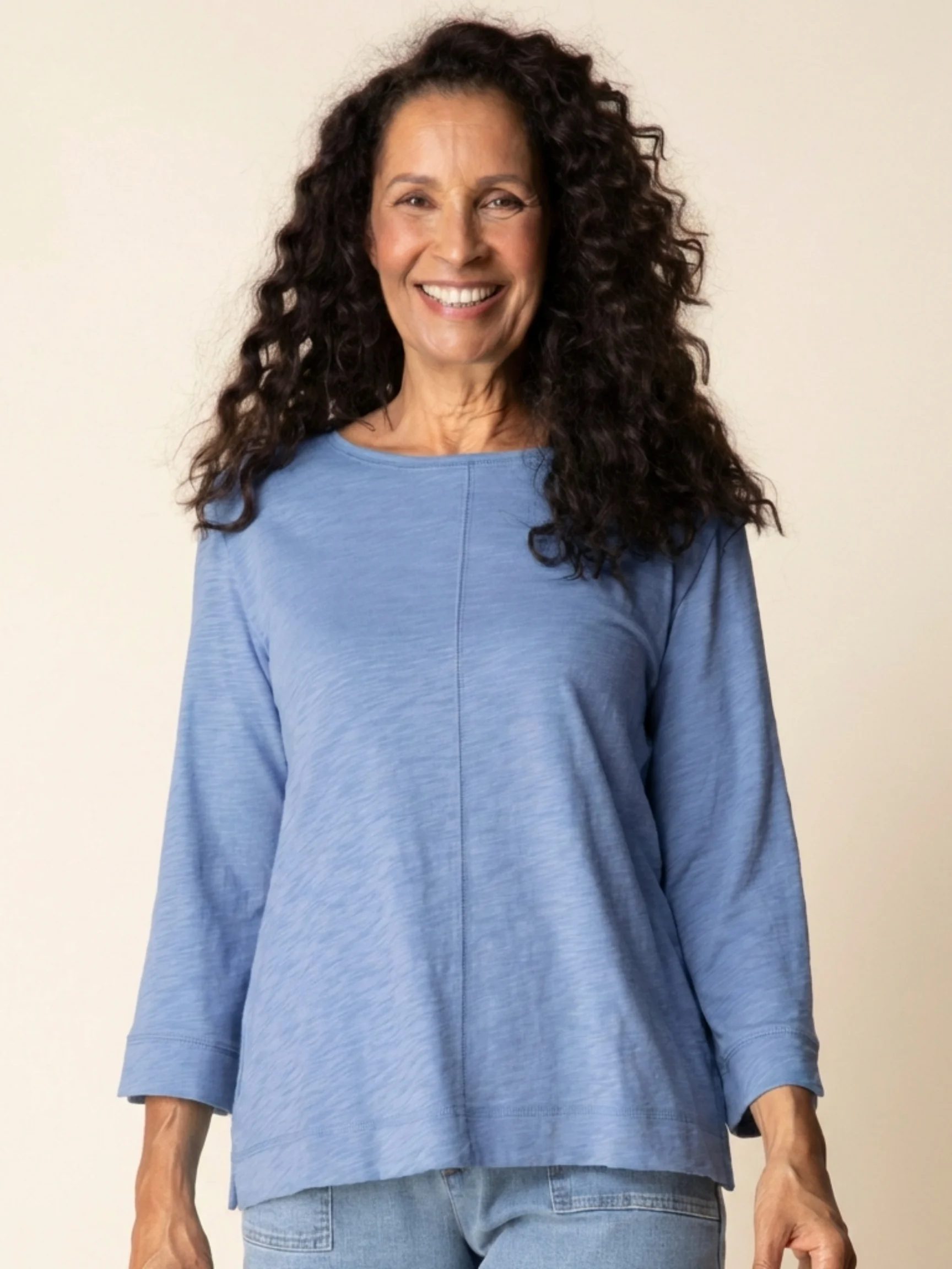 Coverstitch Boatneck in Sky