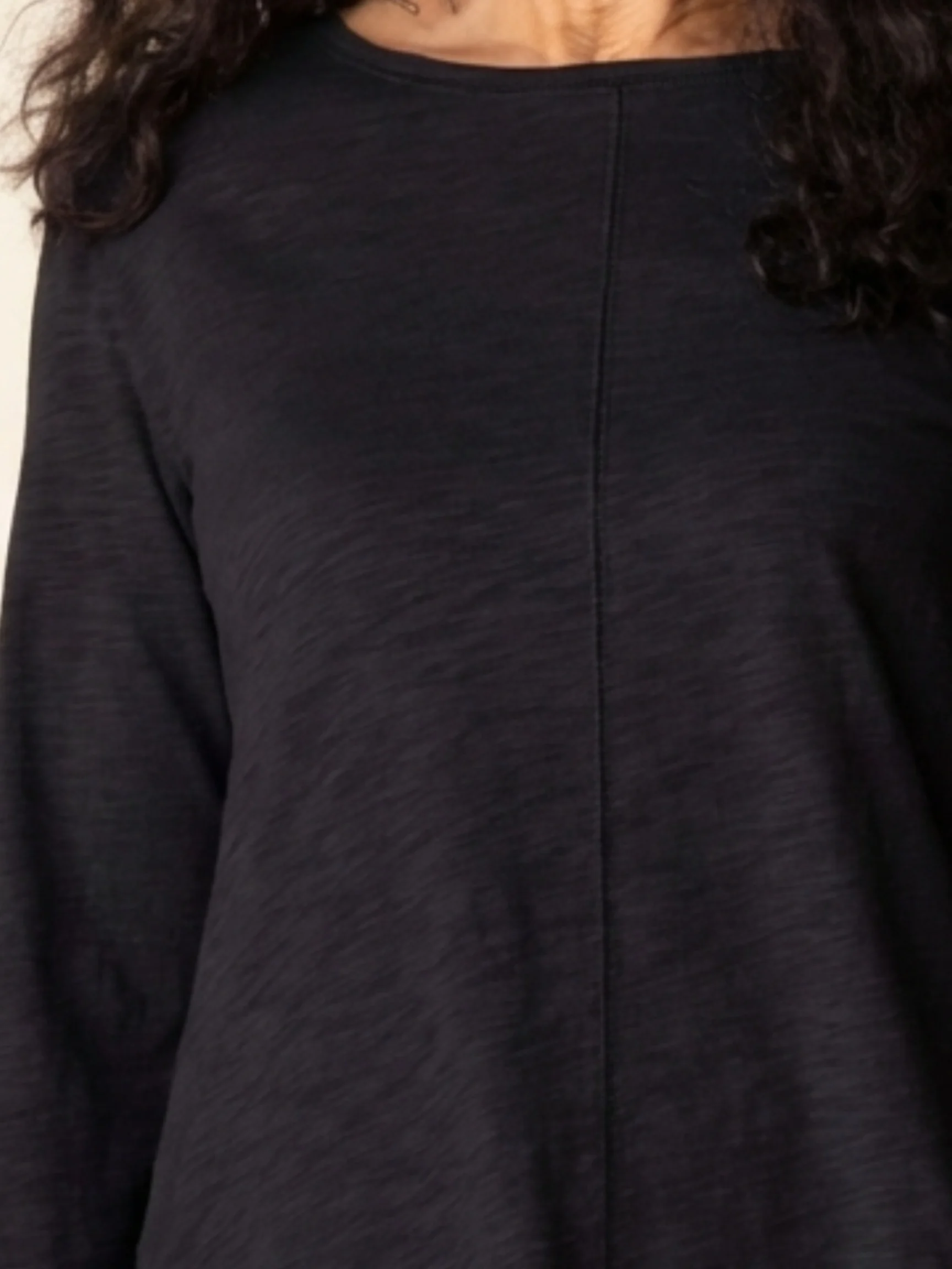 Coverstitch Boatneck in Black