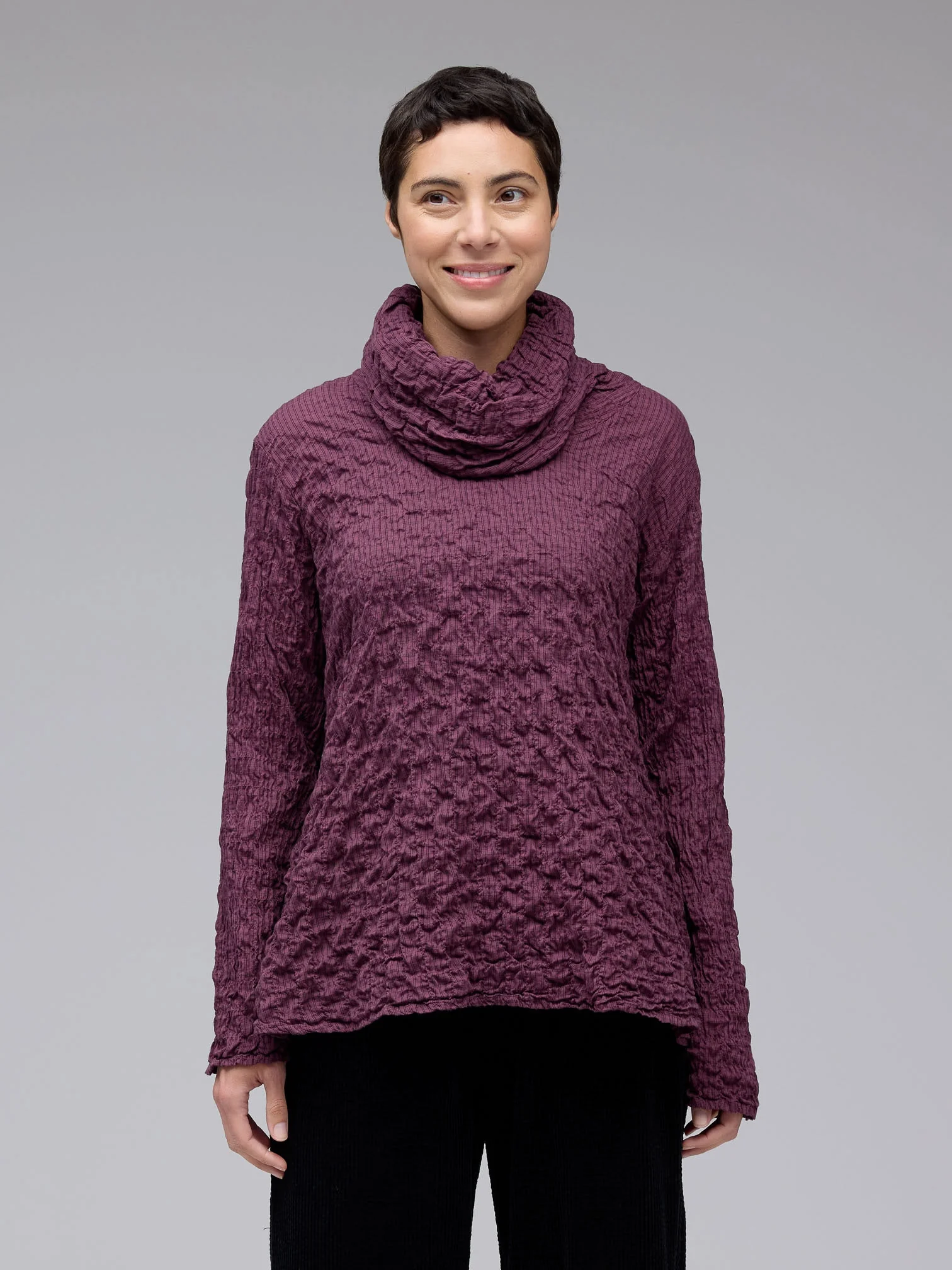 Cowl Neck Pullover in Cinnabark