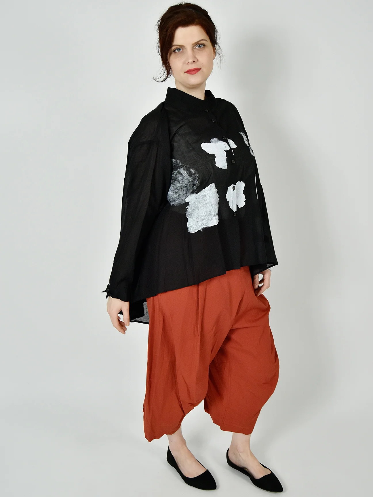 Crisp Cotton Pant in Red