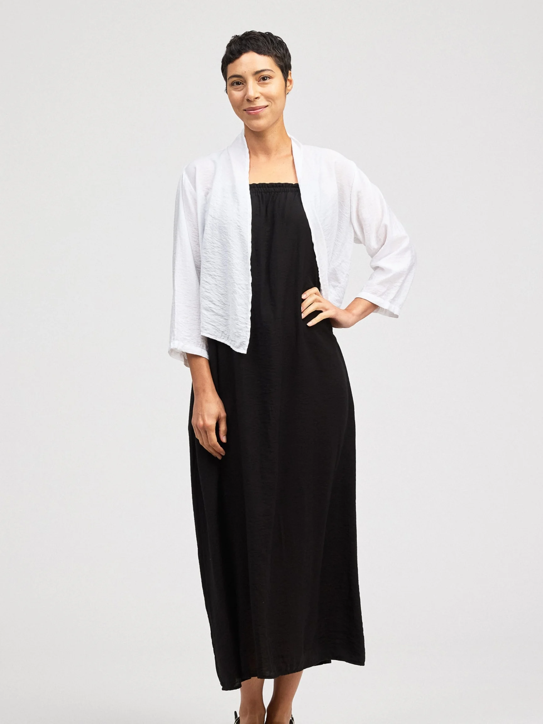 Crop Cardigan in White