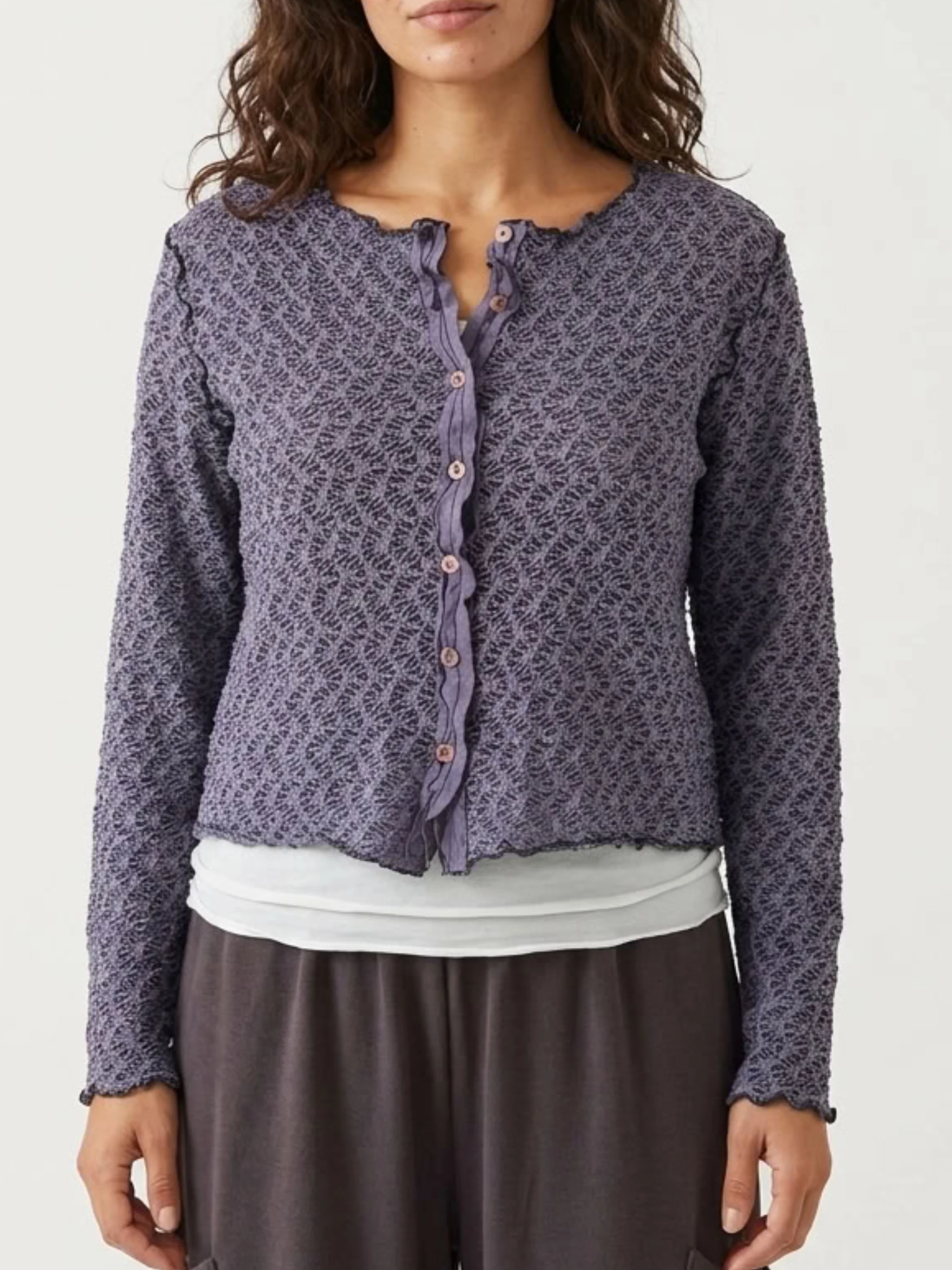 Crop Cardigan in Whisper