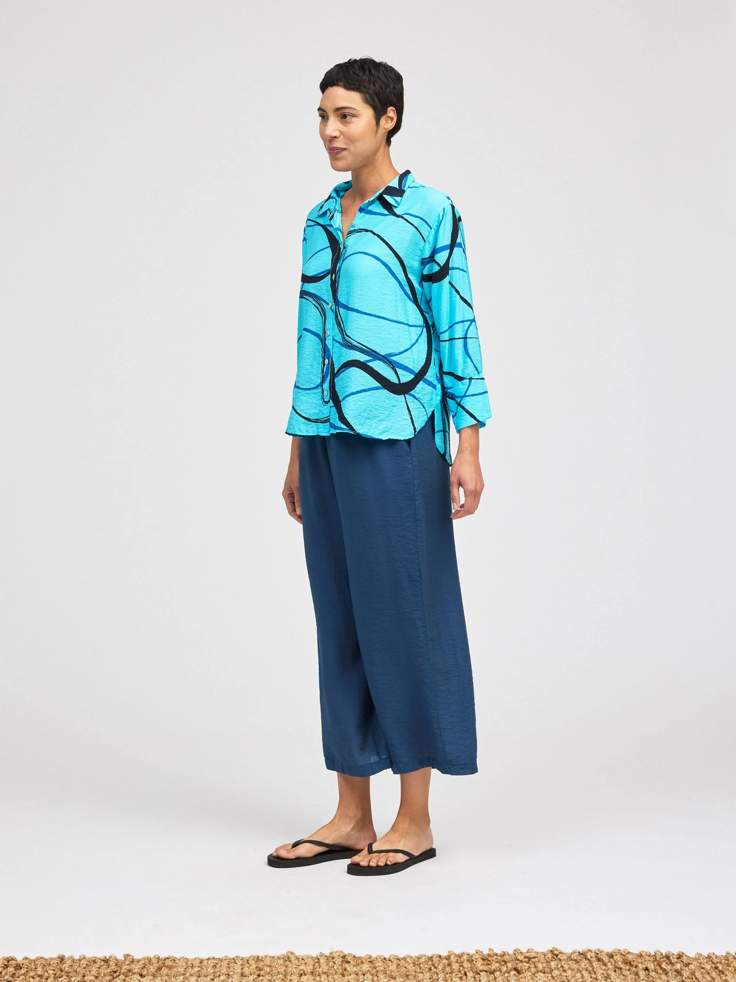 Crop Easy Shirt in Atoll