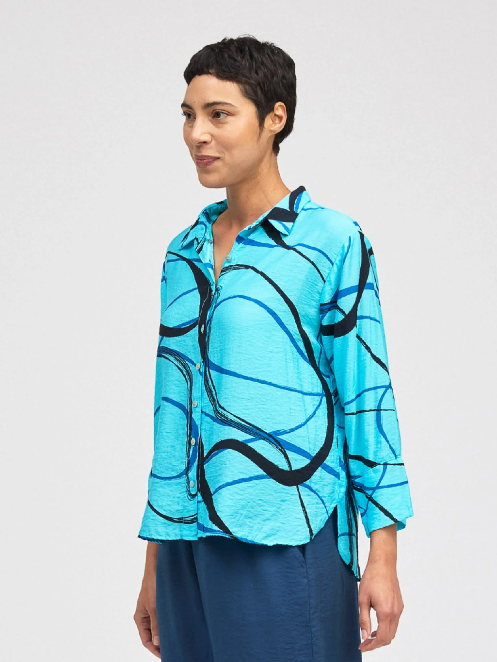 Crop Easy Shirt in Atoll