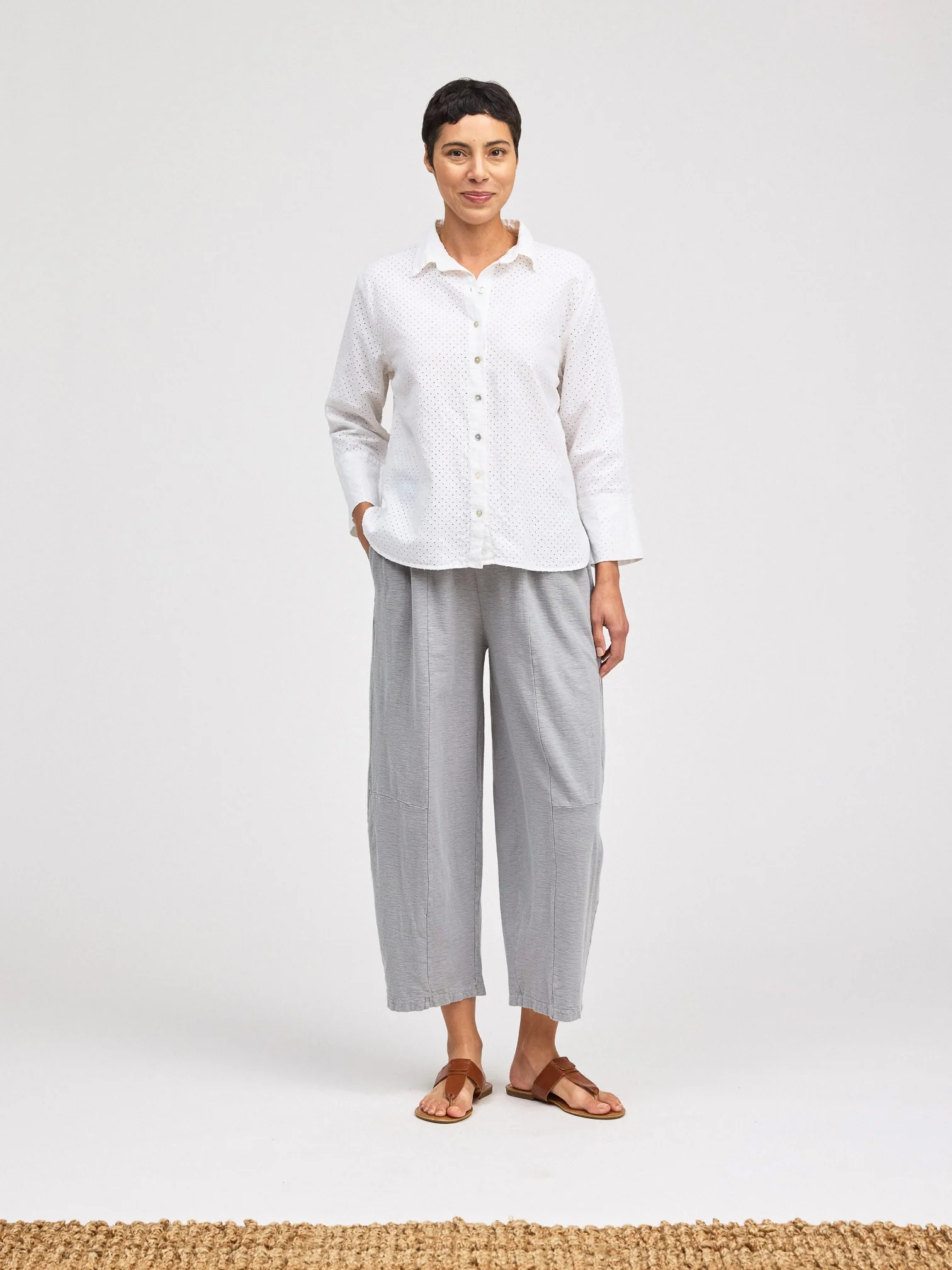 Crop Easy Shirt in White