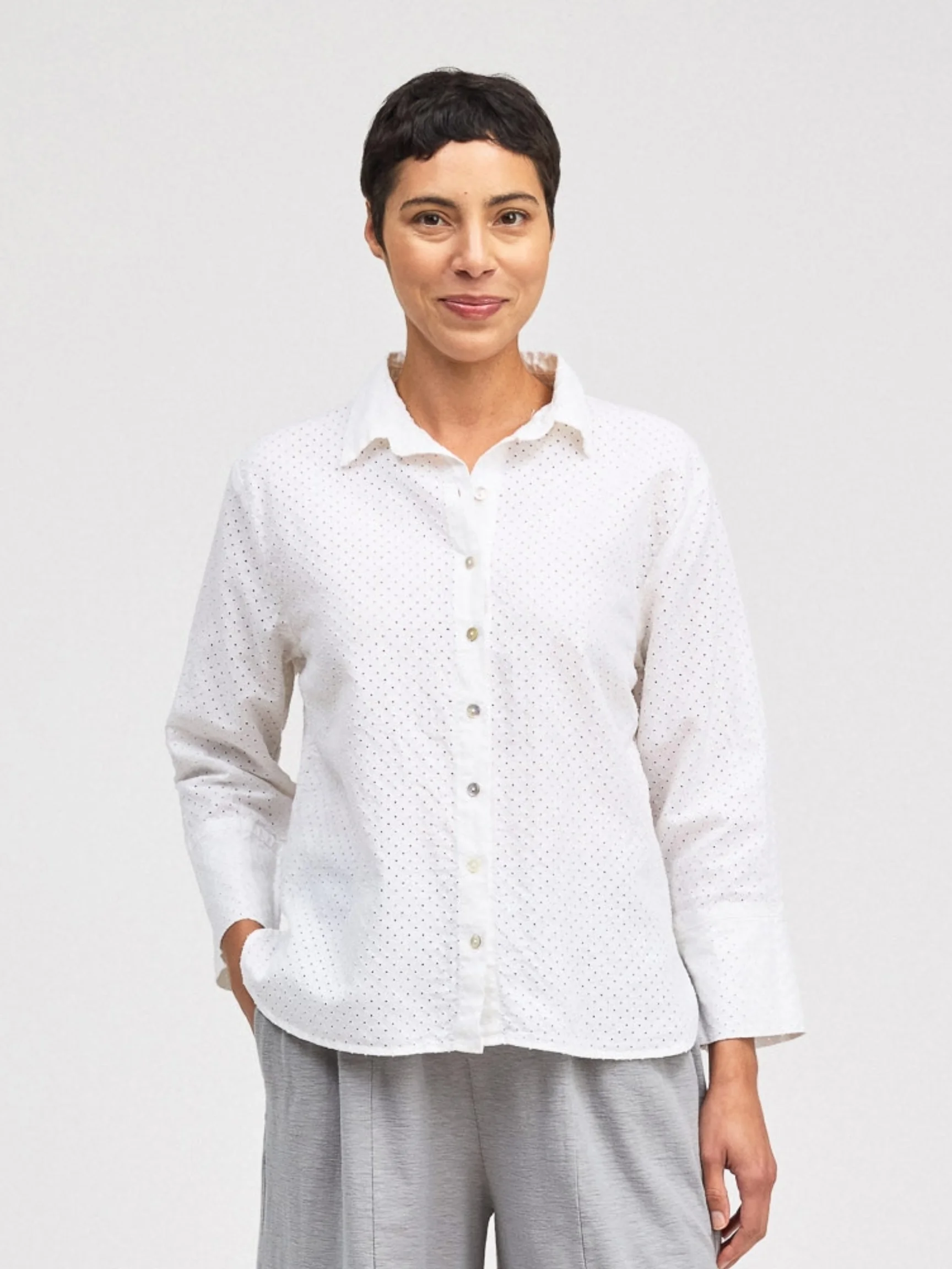 Crop Easy Shirt in White
