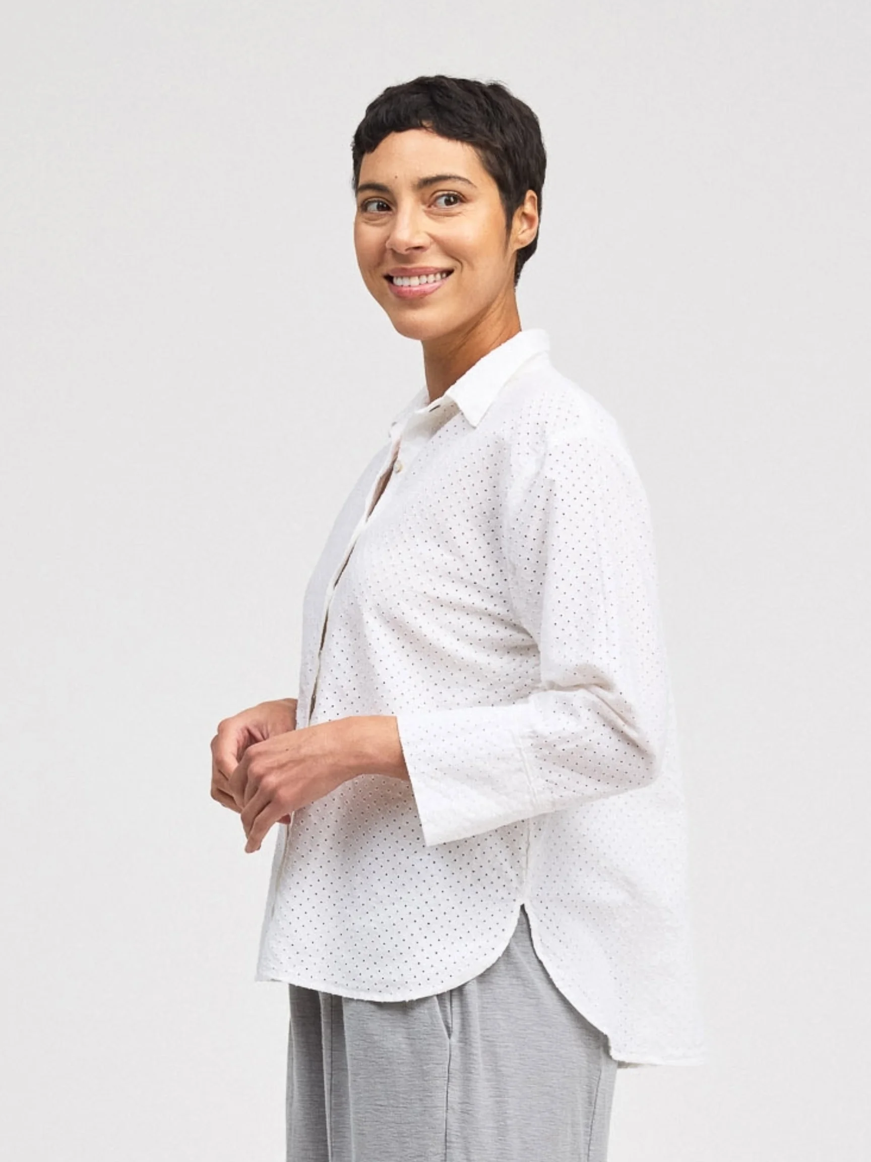 Crop Easy Shirt in White