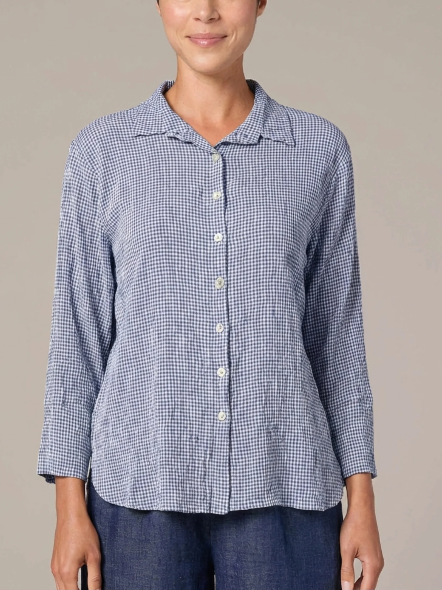 Crop Easy Shirt in Forget Me Not