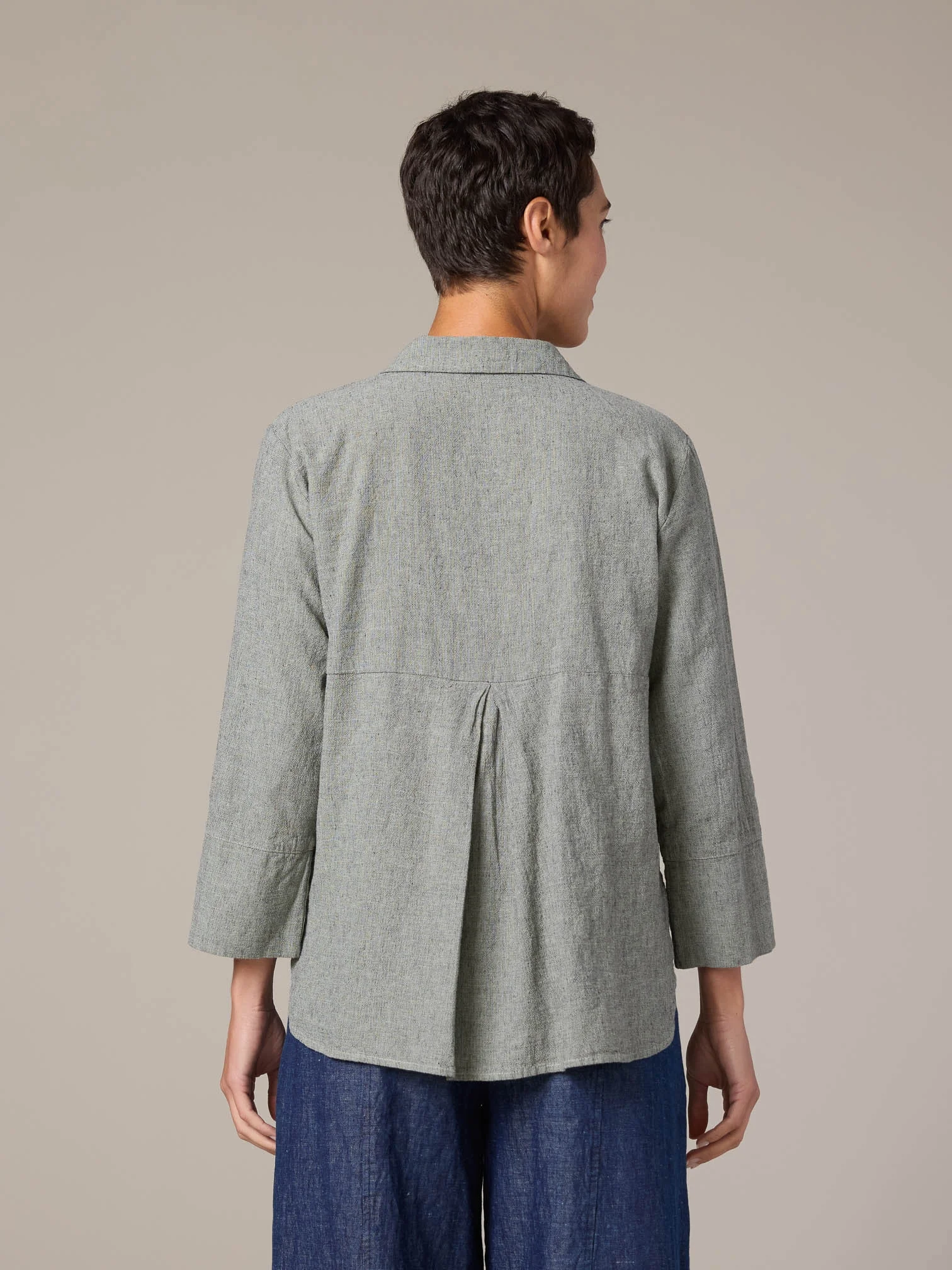 Crop Easy Shirt in Balsam Green