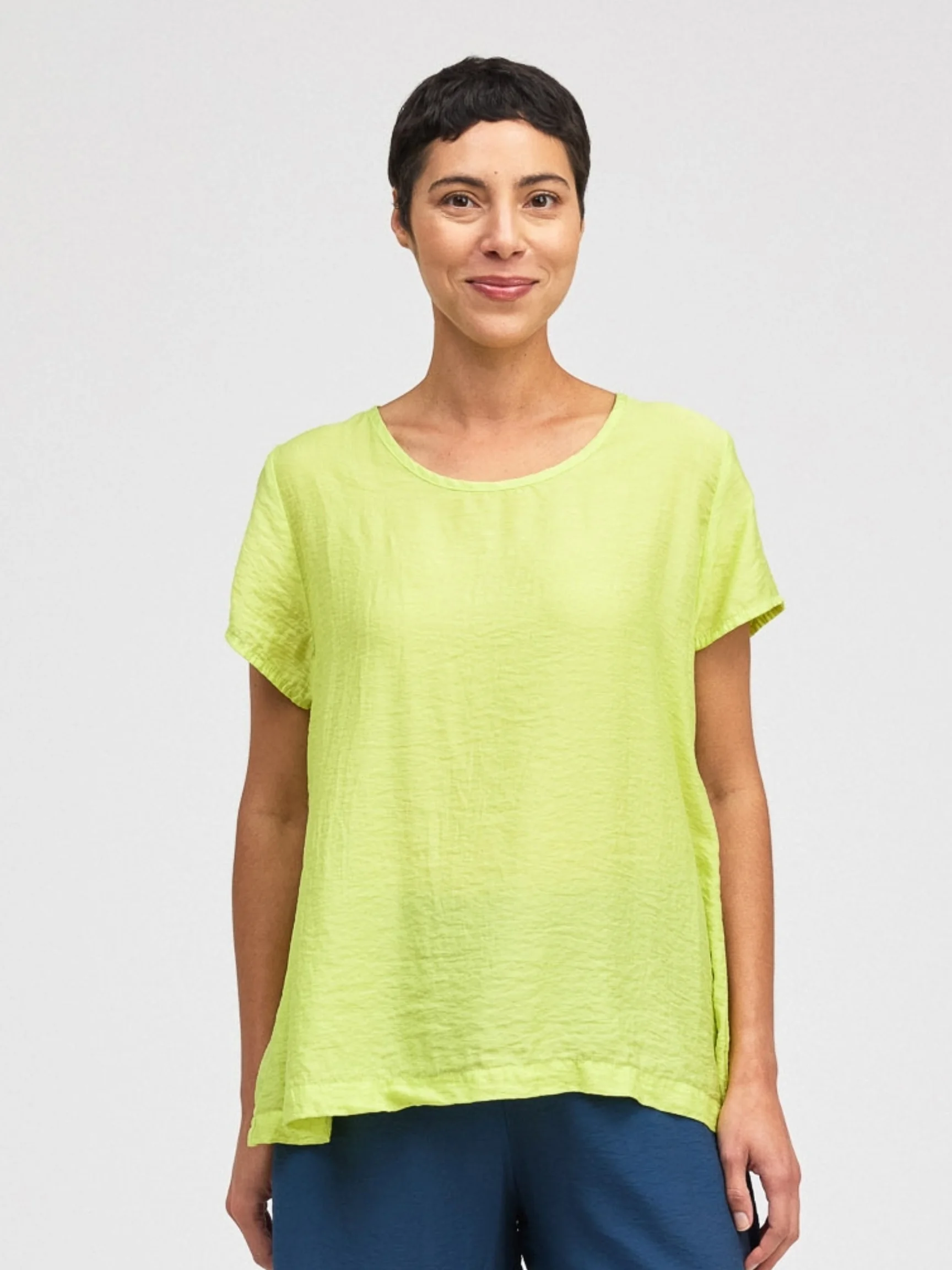 Crop Slv Swing Top in Euphorbia