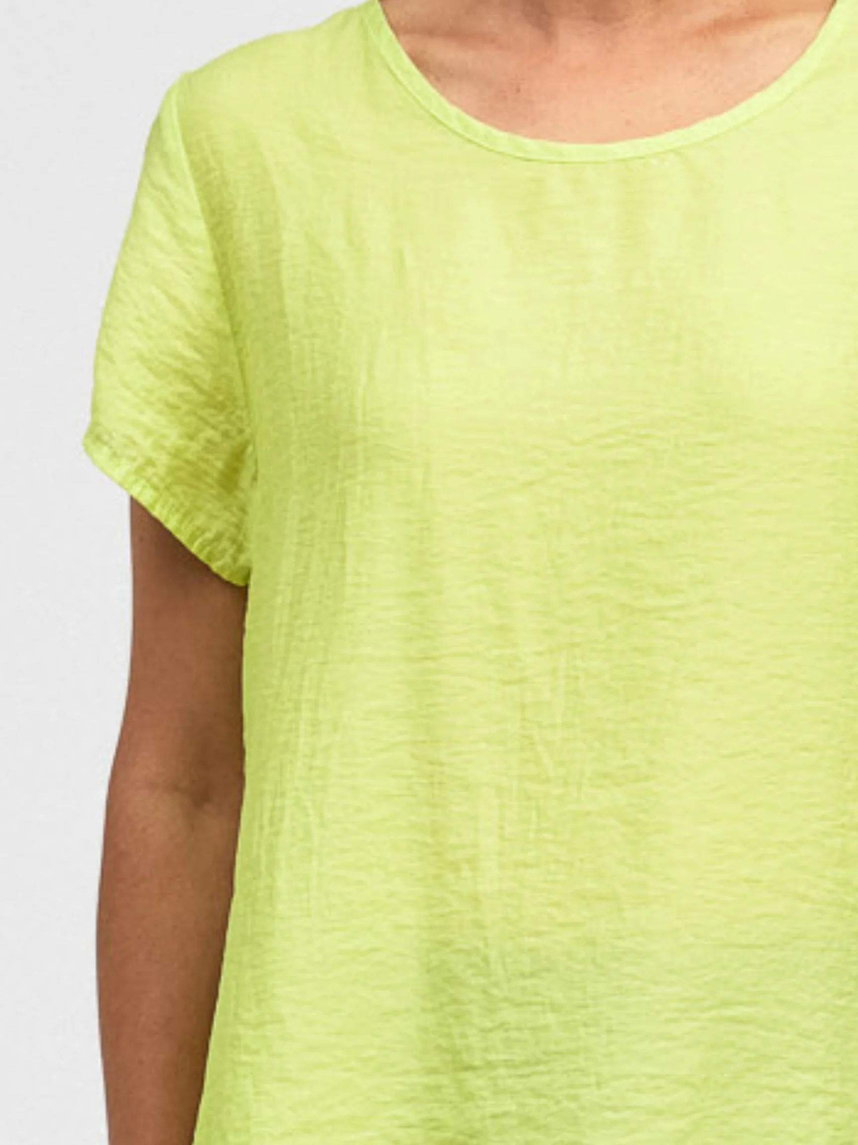 Crop Slv Swing Top in Euphorbia