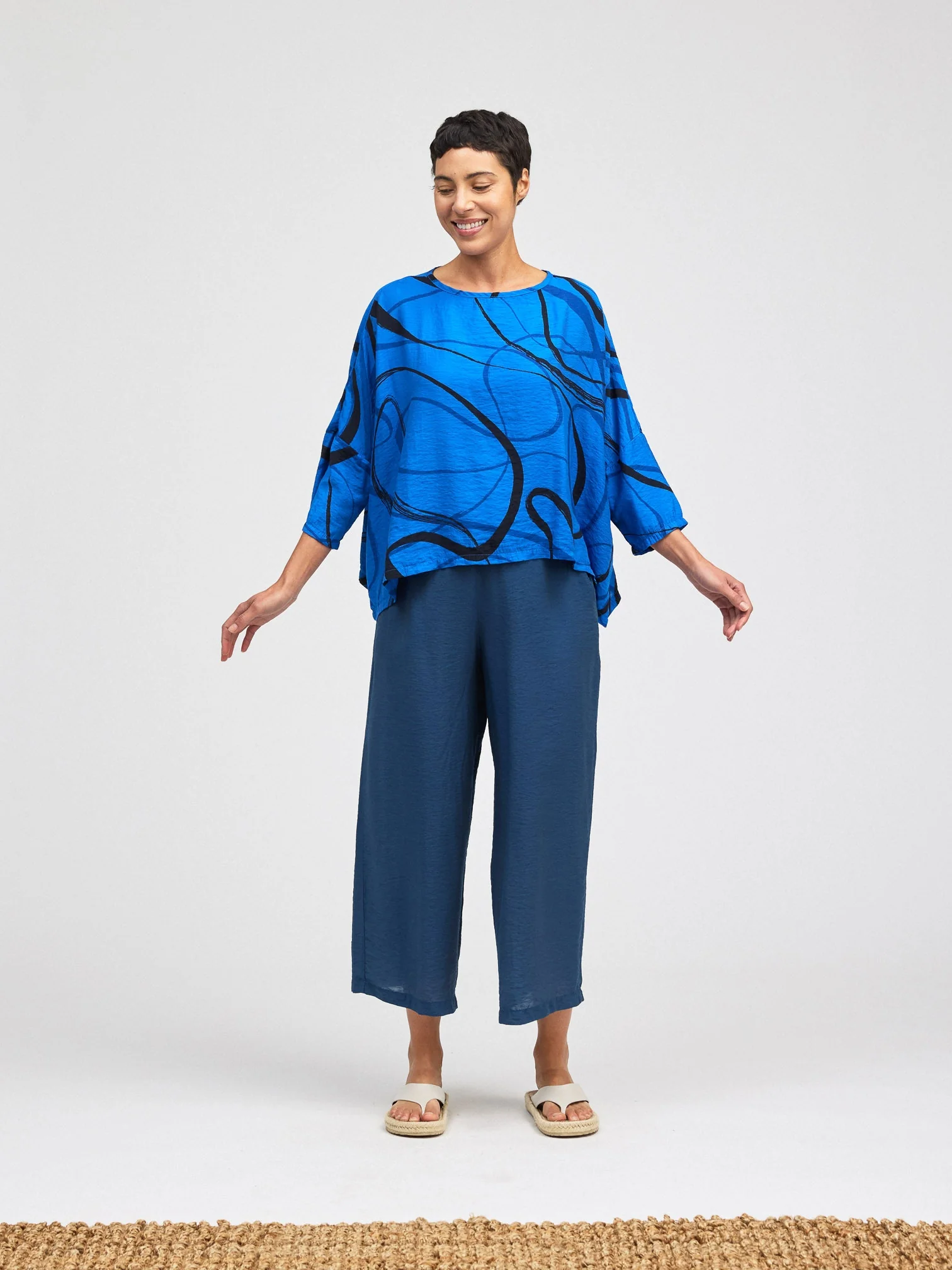 Crop Top in Vivid Blue
