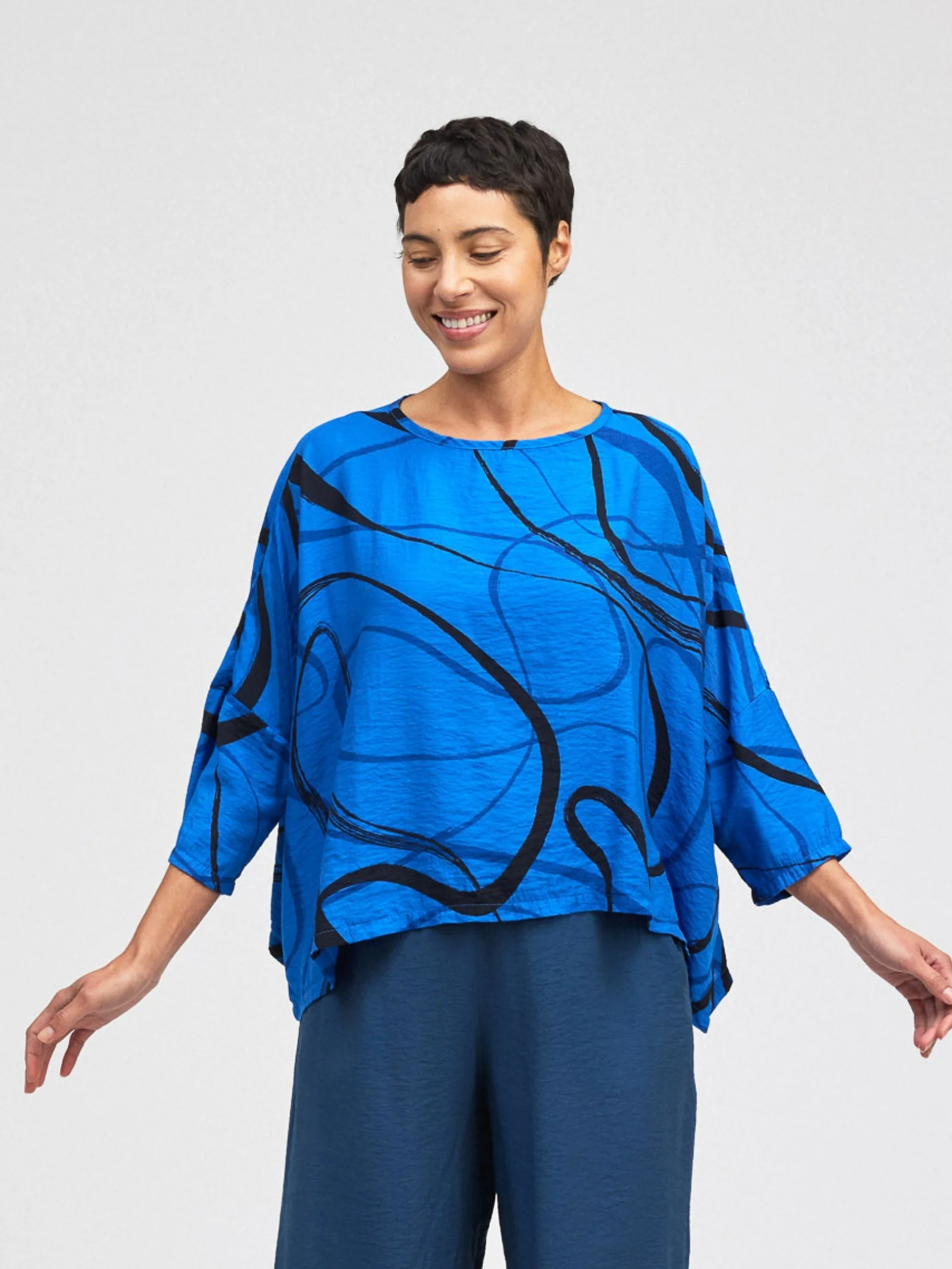 Crop Top in Vivid Blue