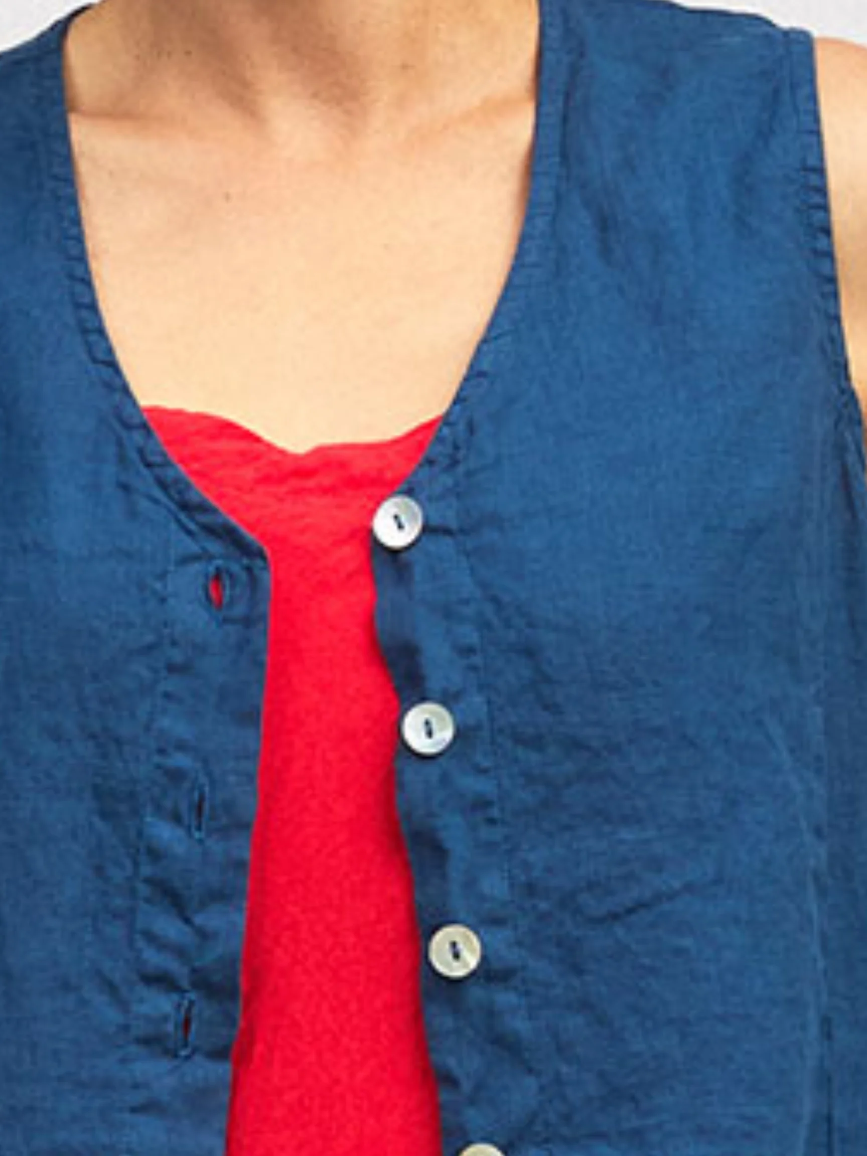 Crop Vest in Vivid Blue