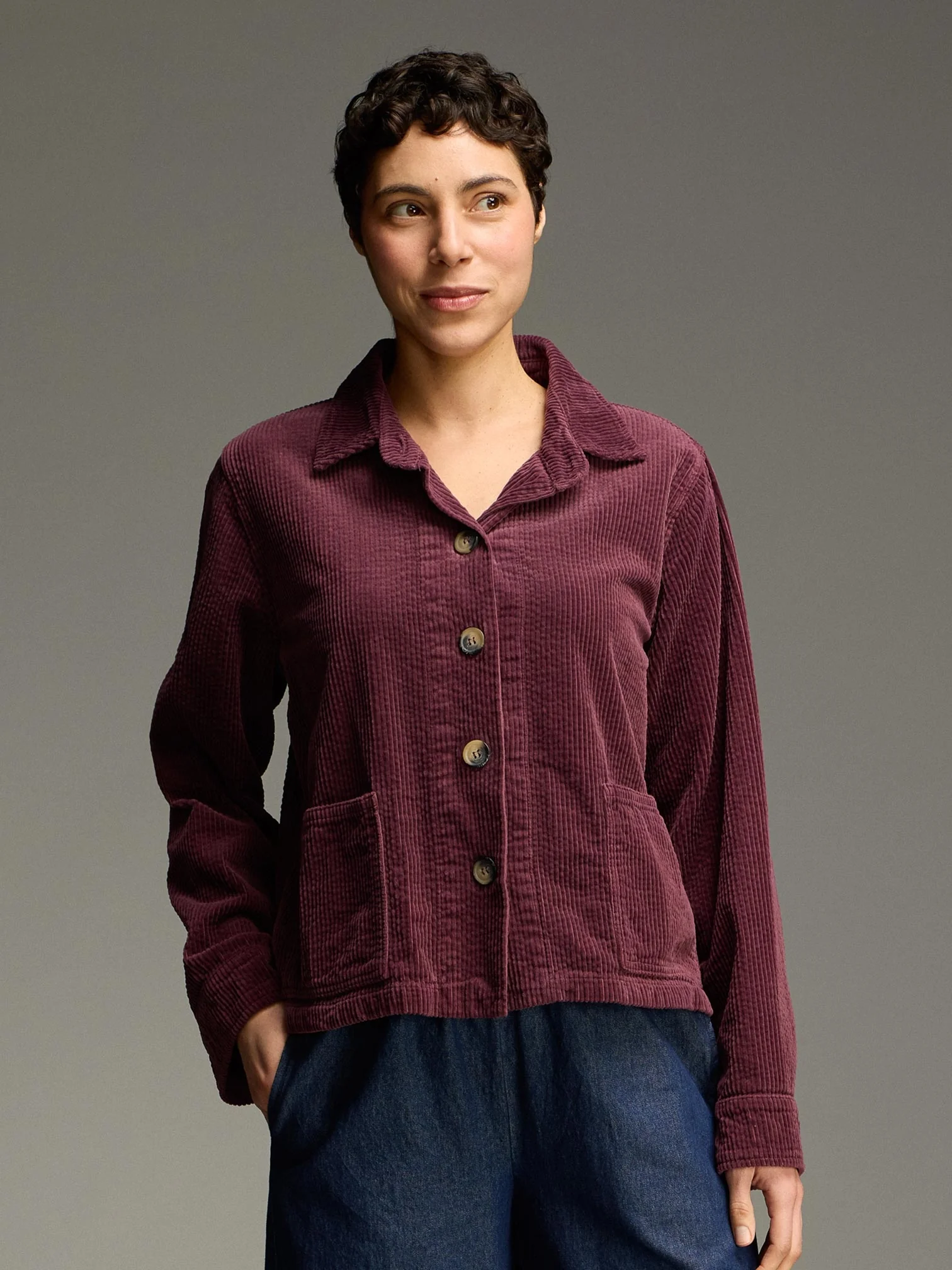 Cropped Jacket in Cinnabark