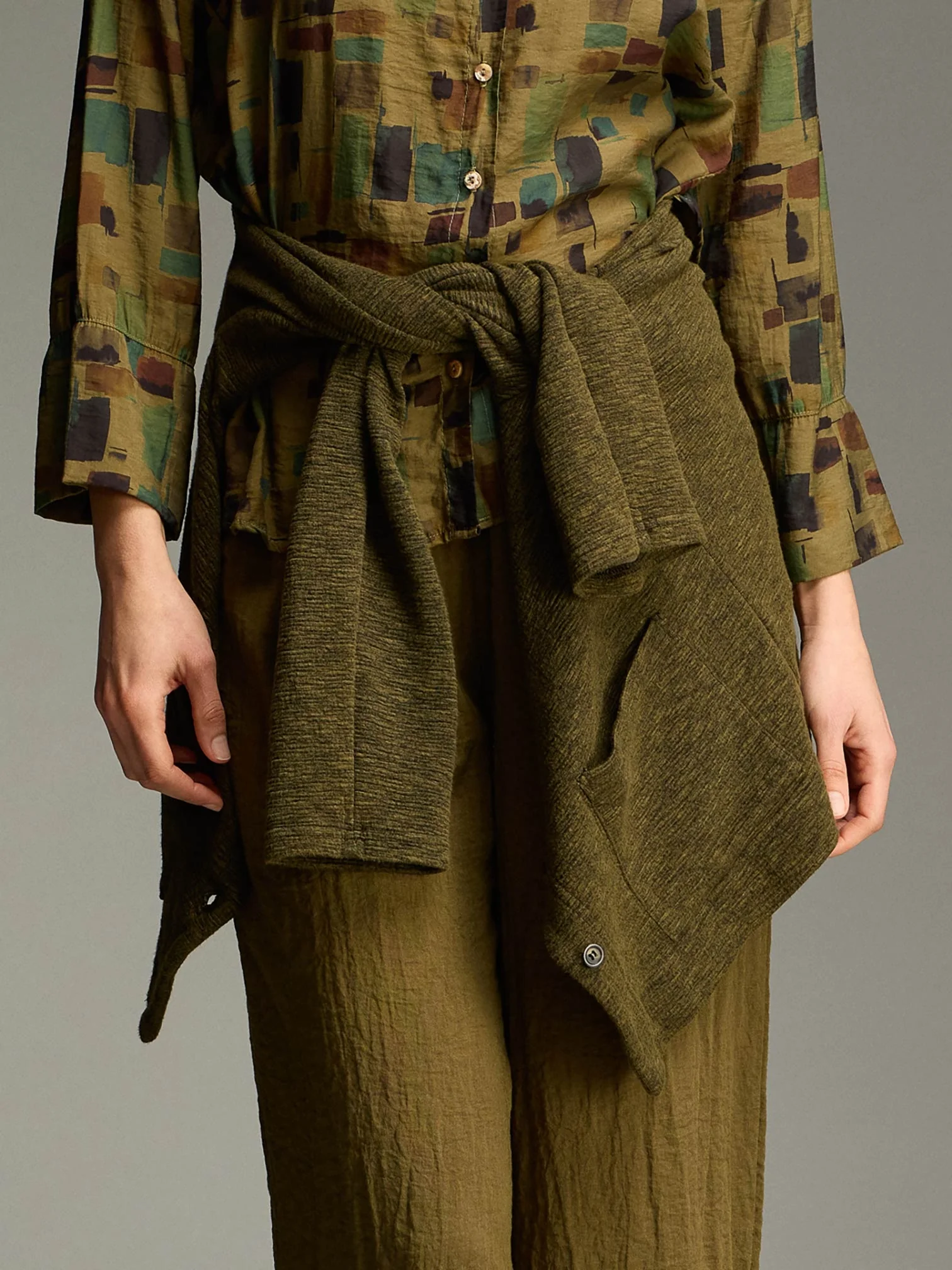 Cropped Jkt in Kelp