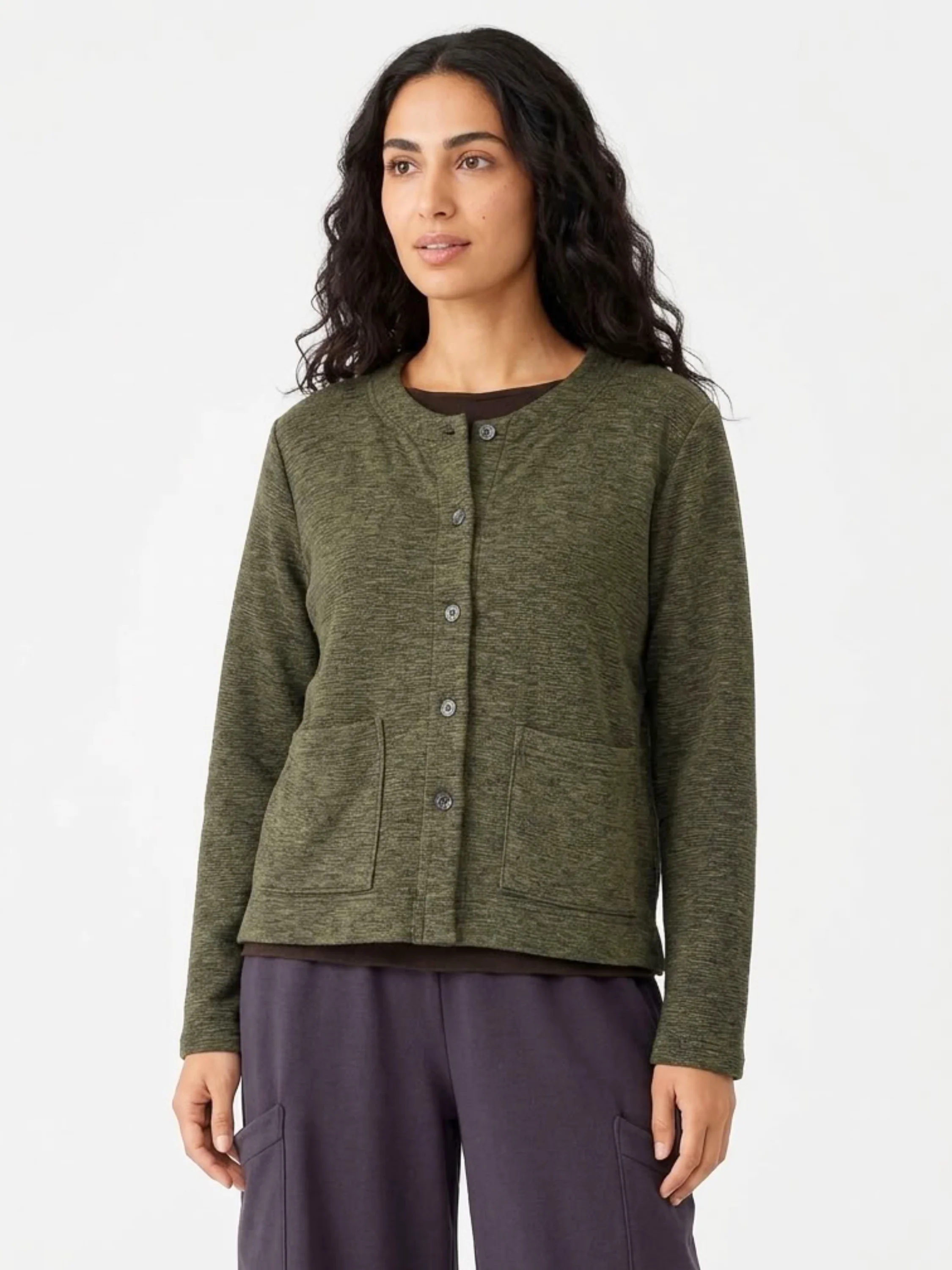 Cropped Jkt in Kelp