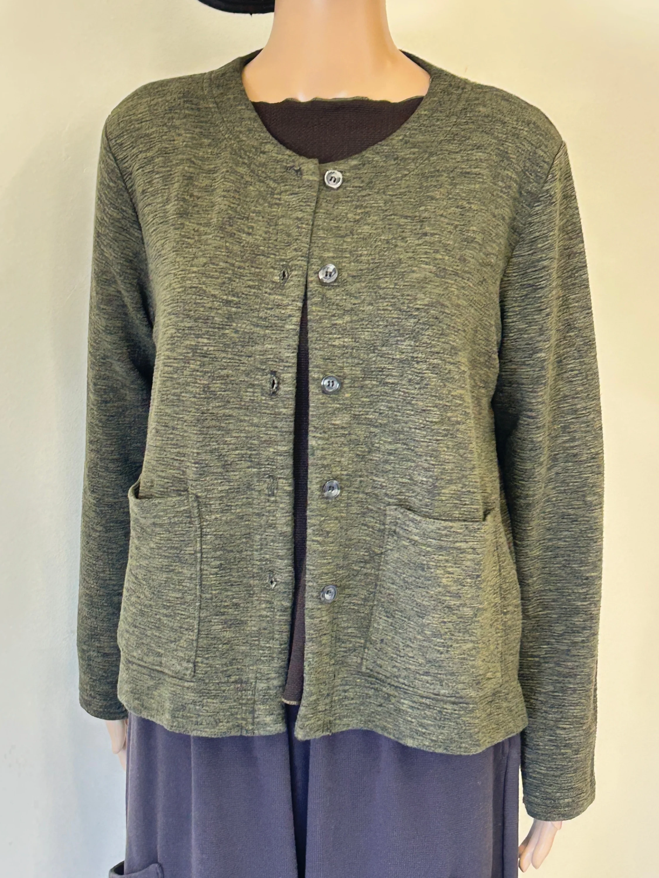 Cropped Jkt in Kelp