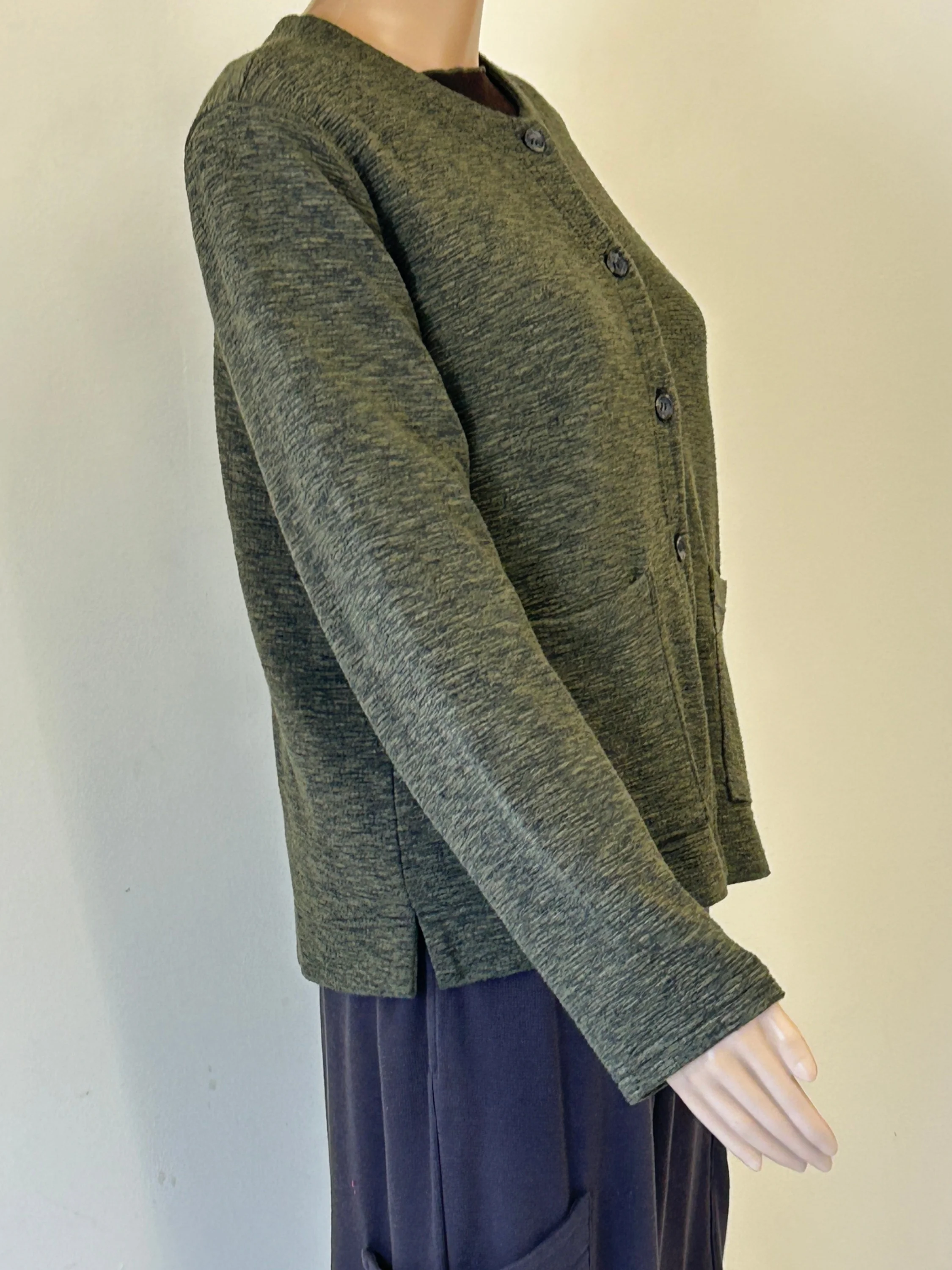 Cropped Jkt in Kelp