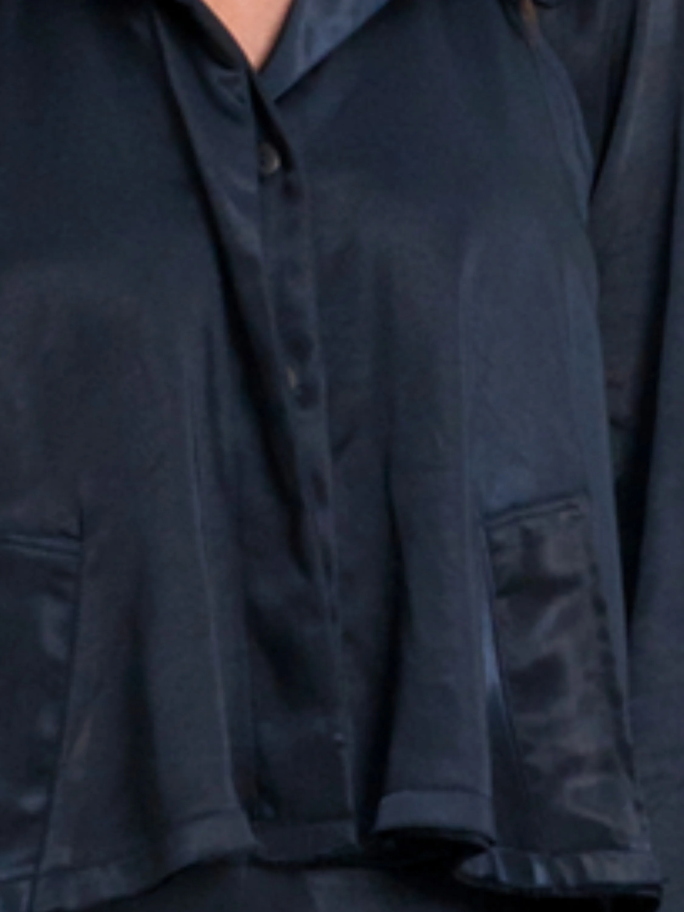 Cropped Swing Jacket in Midnight