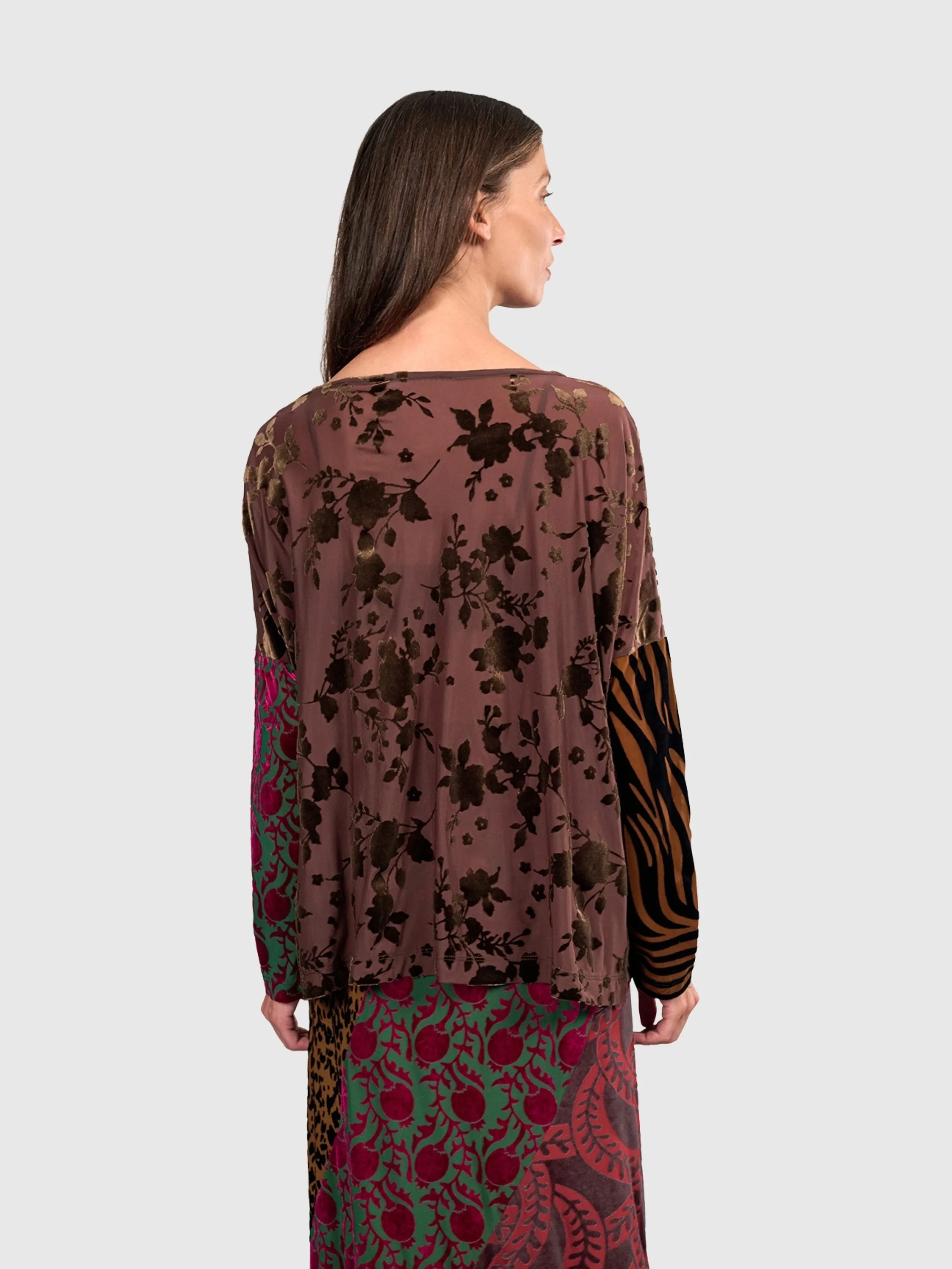 Cut Velvet Top in Mix