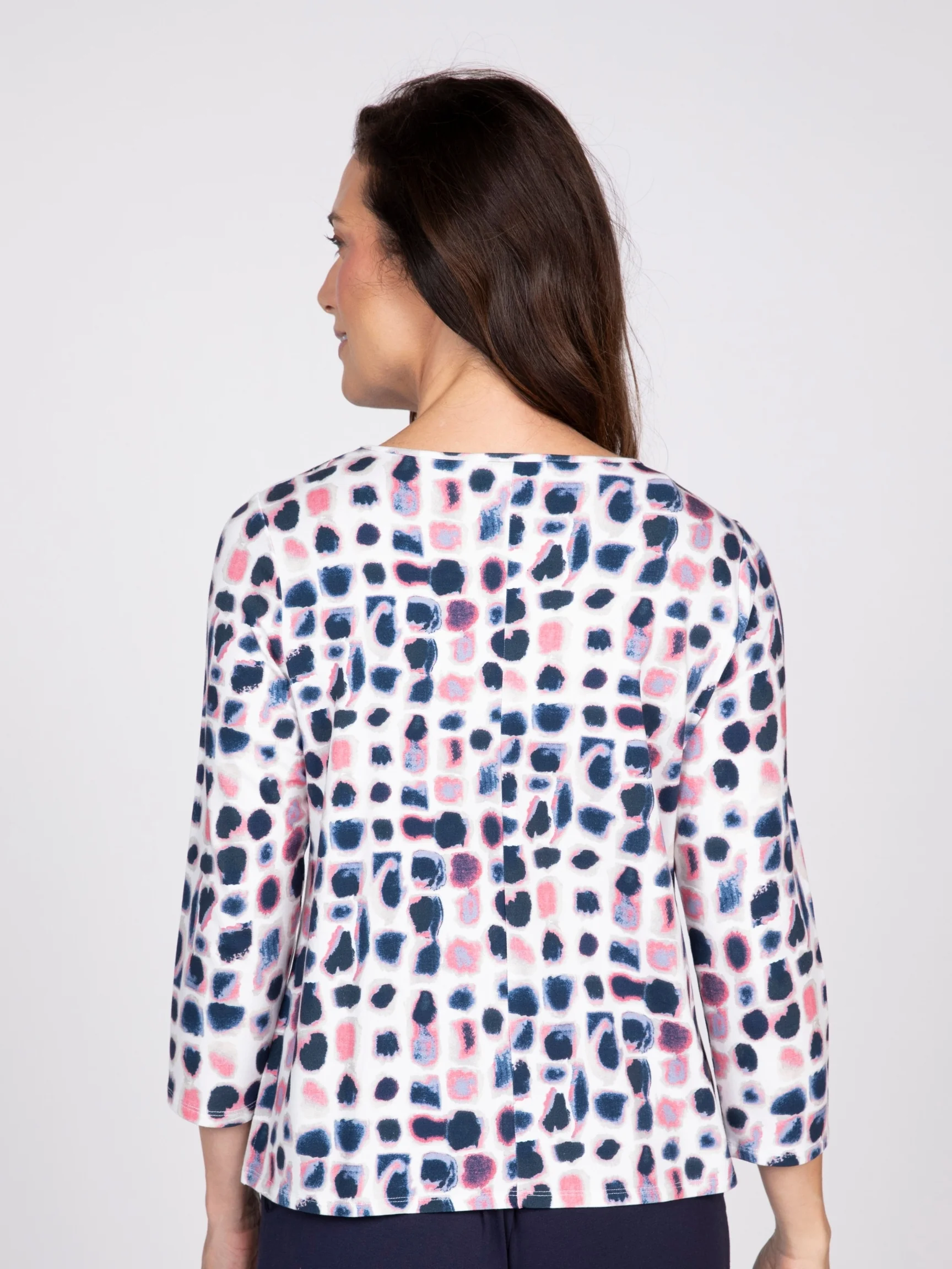 Dot Layer Tee in Azalea