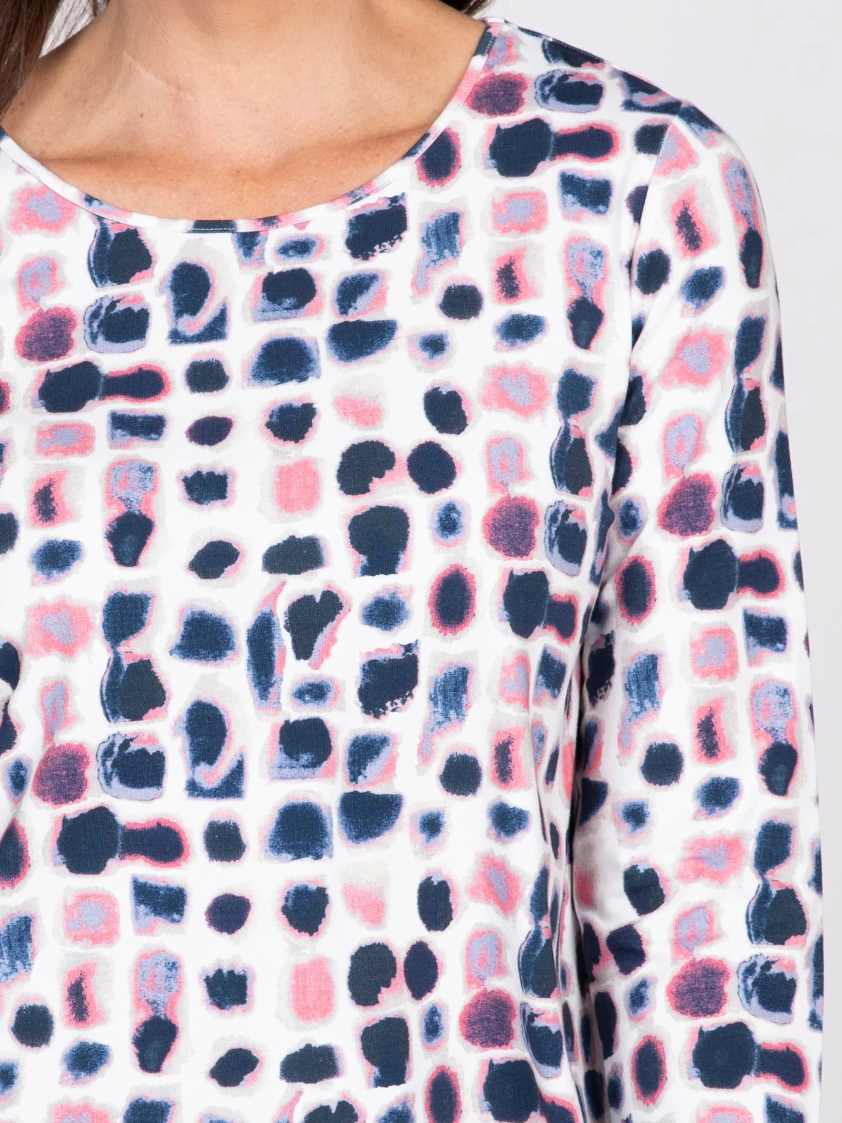 Dot Layer Tee in Azalea
