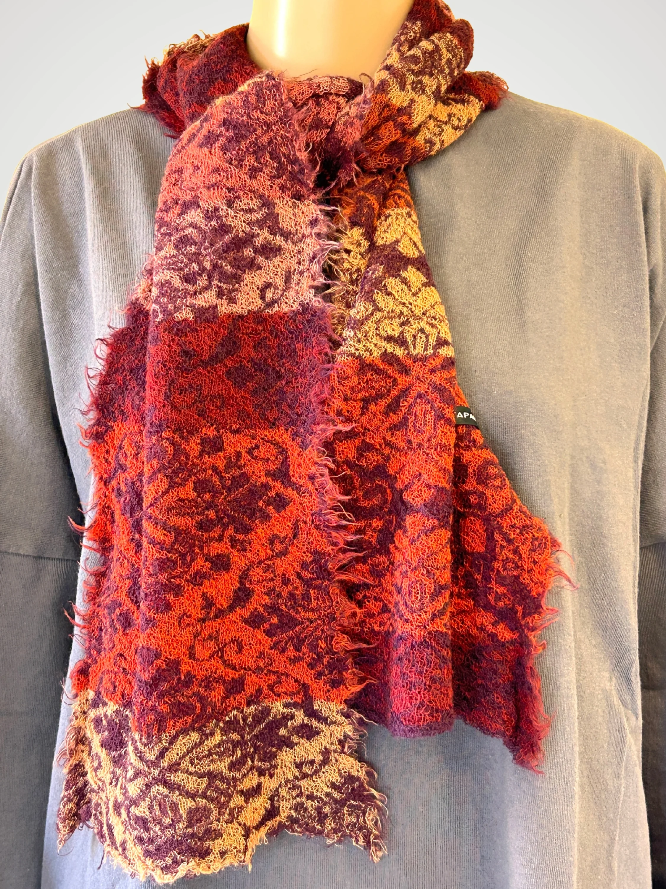 Double-Sided Scarf in Orange