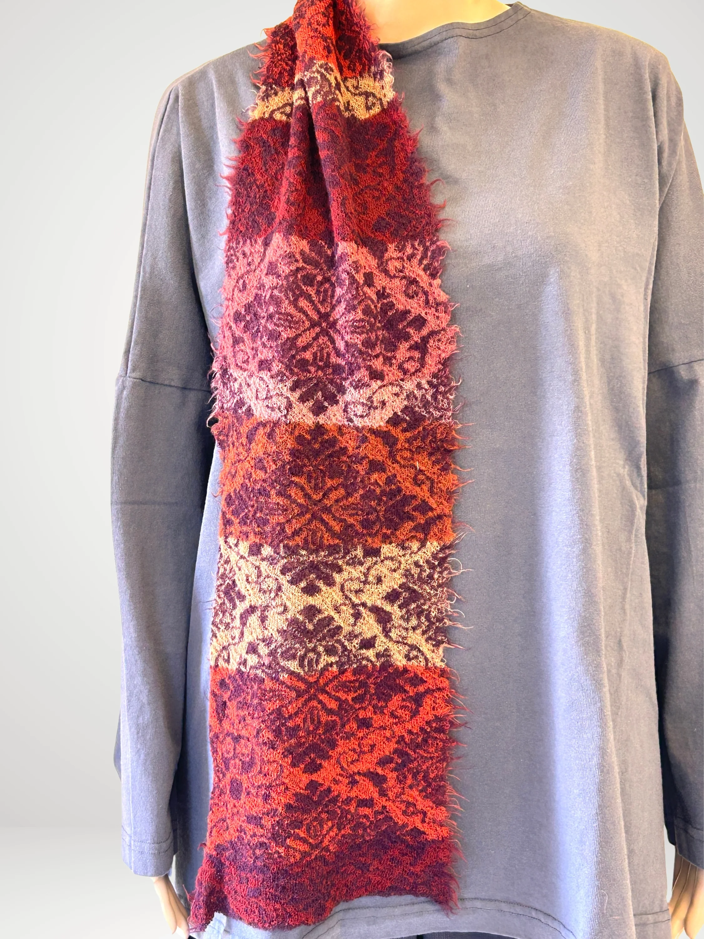 Double-Sided Scarf in Orange