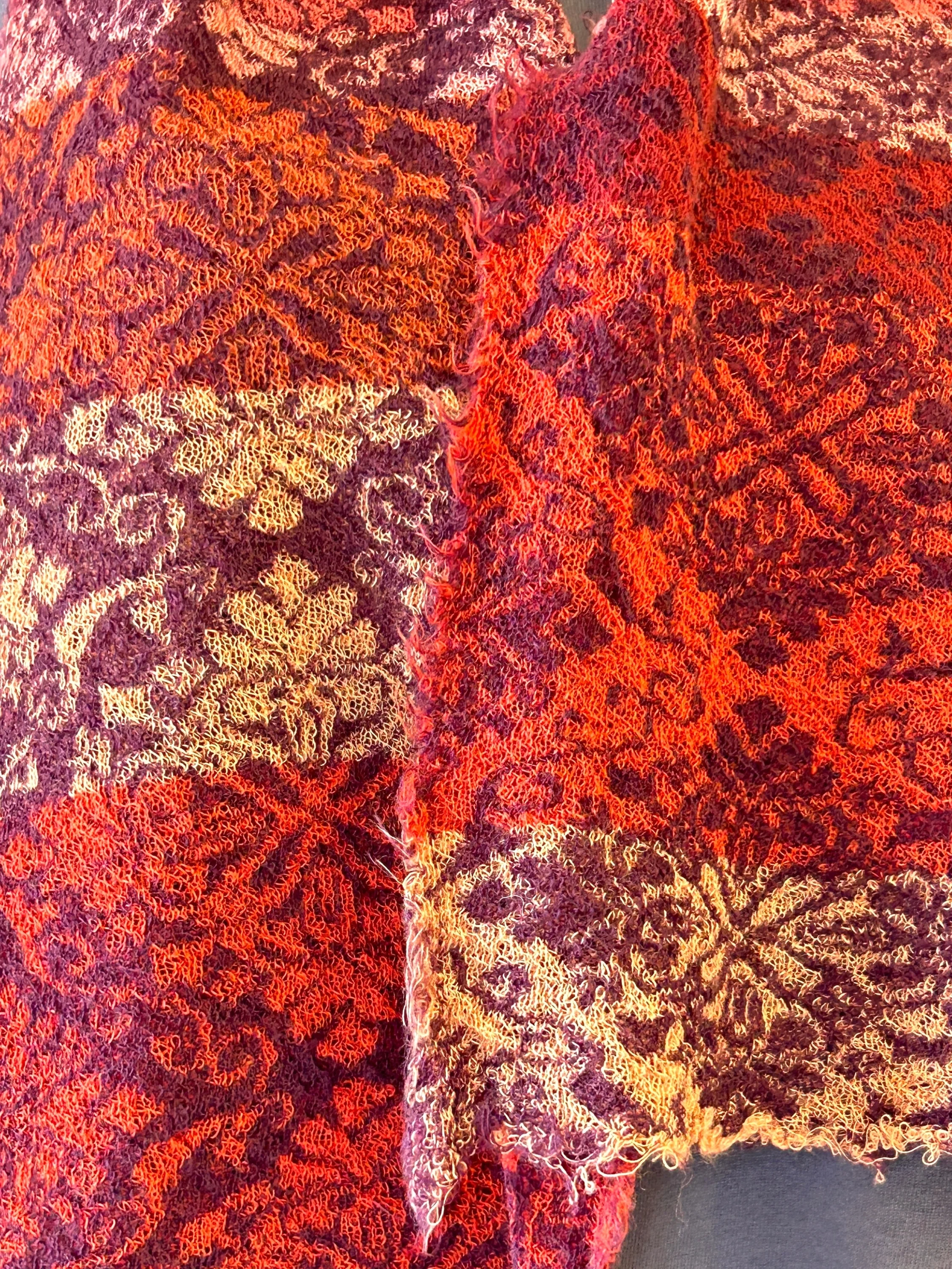 Double-Sided Scarf in Orange