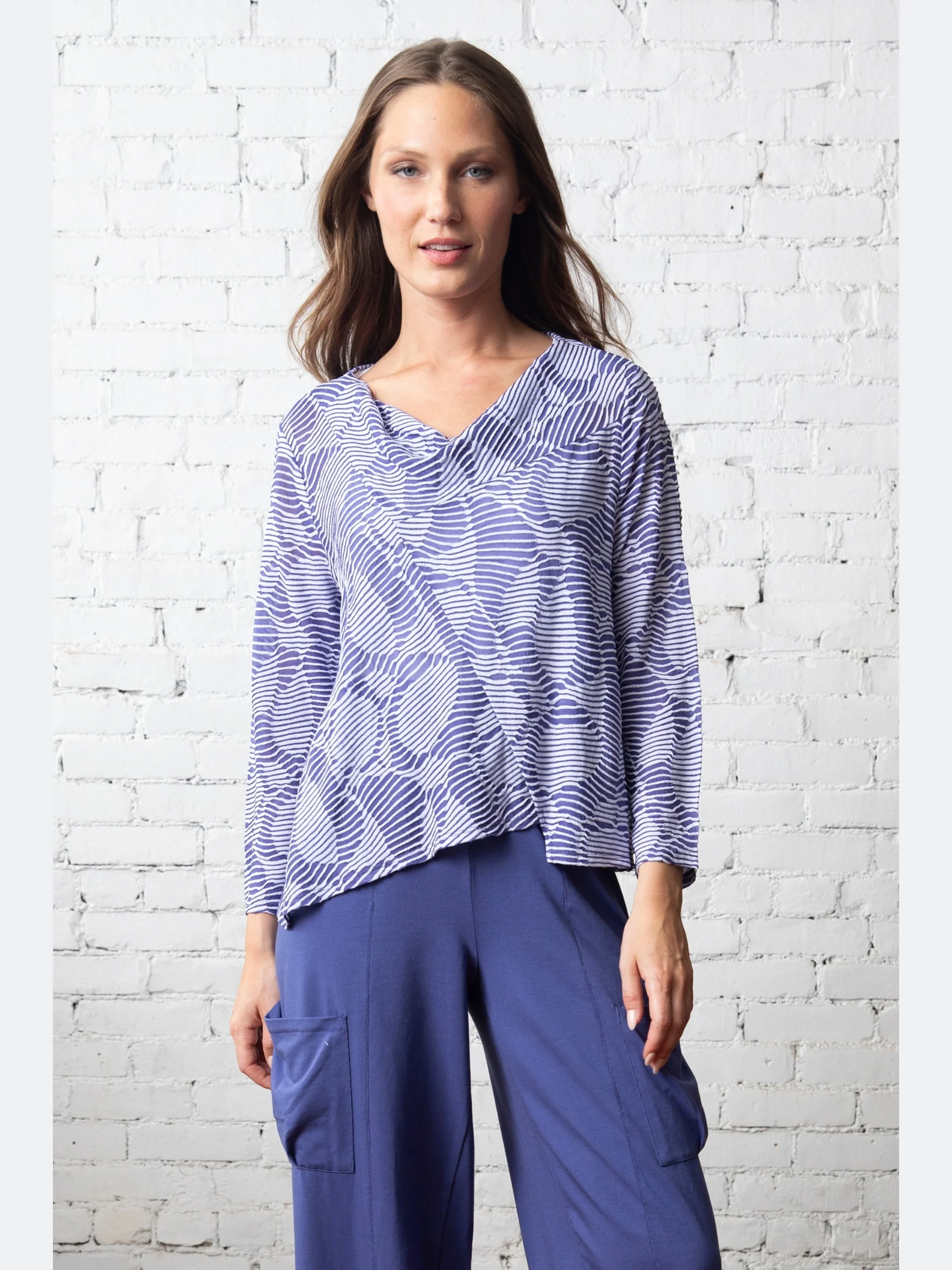 Draped Neck Topper in Dusk