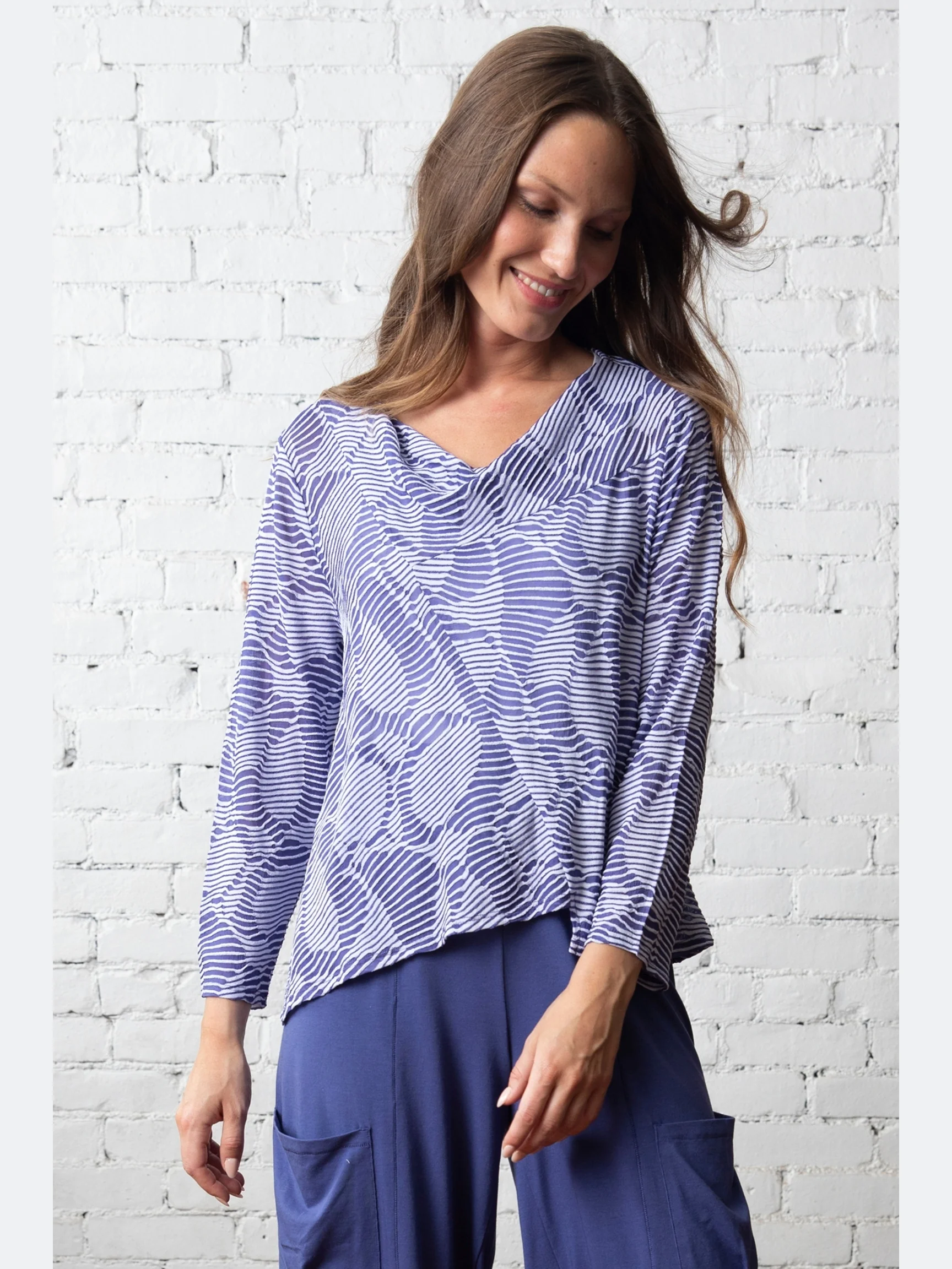 Draped Neck Topper in Dusk
