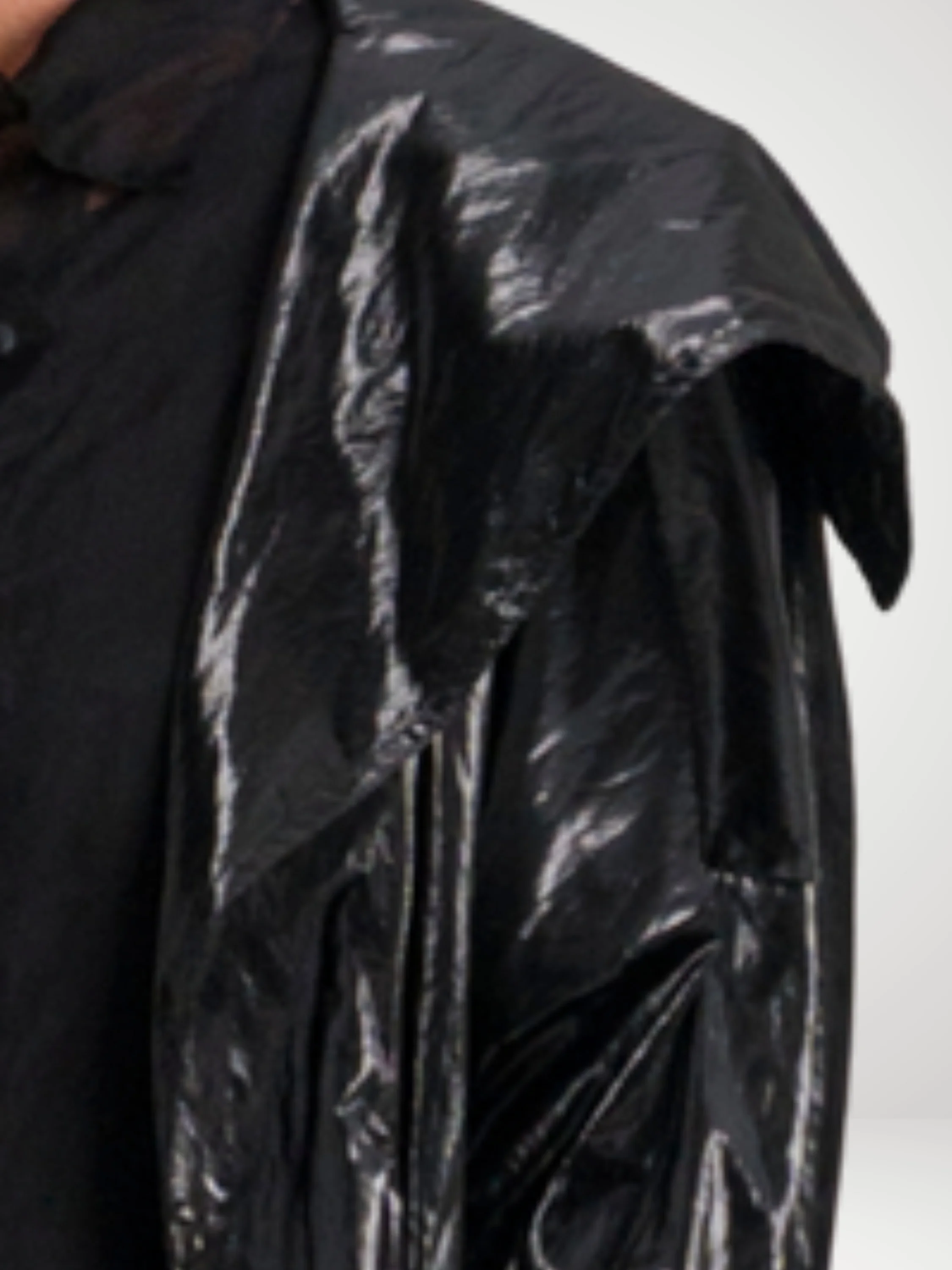 Drawstring Jacket in Black