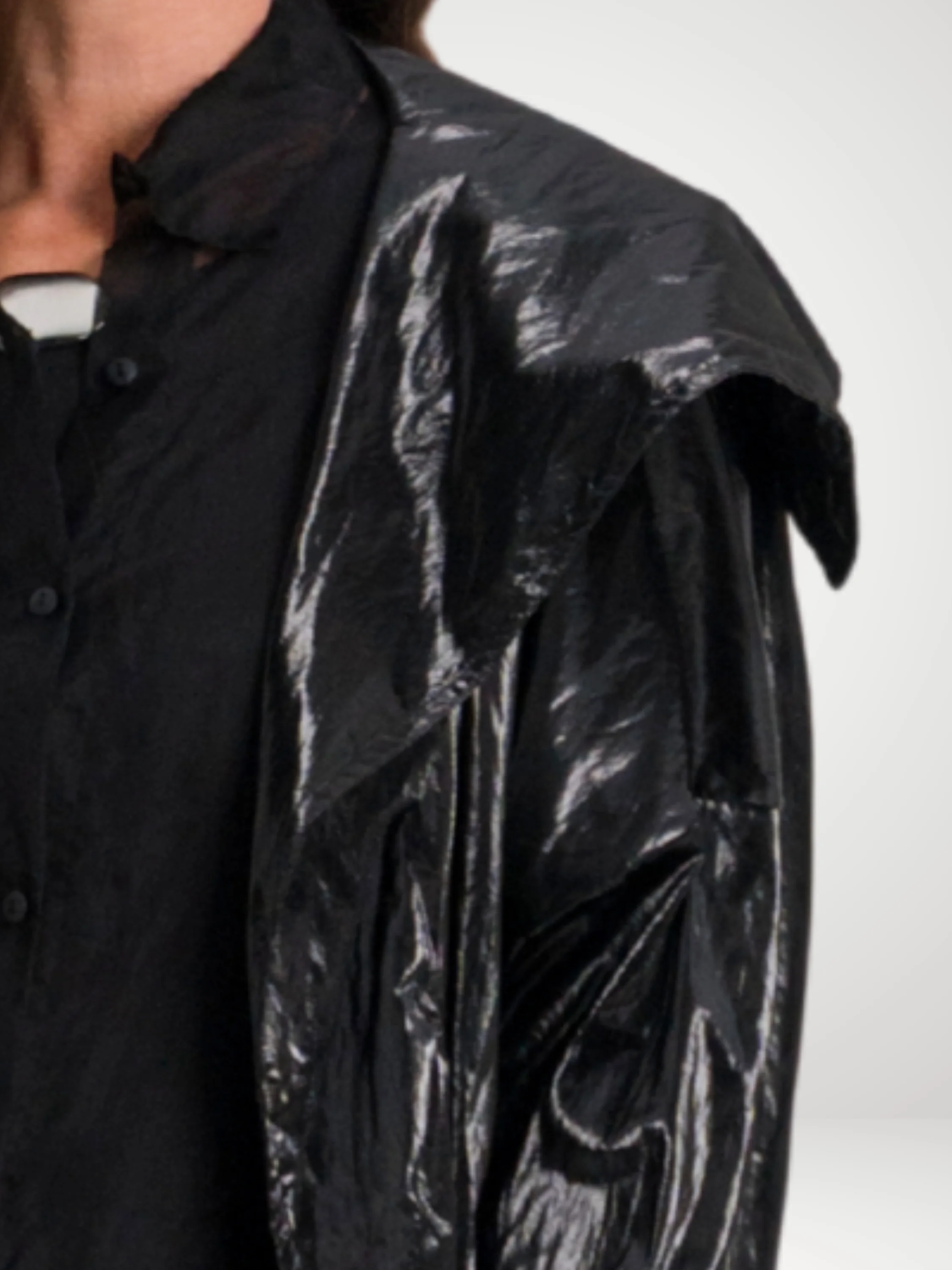 Drawstring Jacket in Black