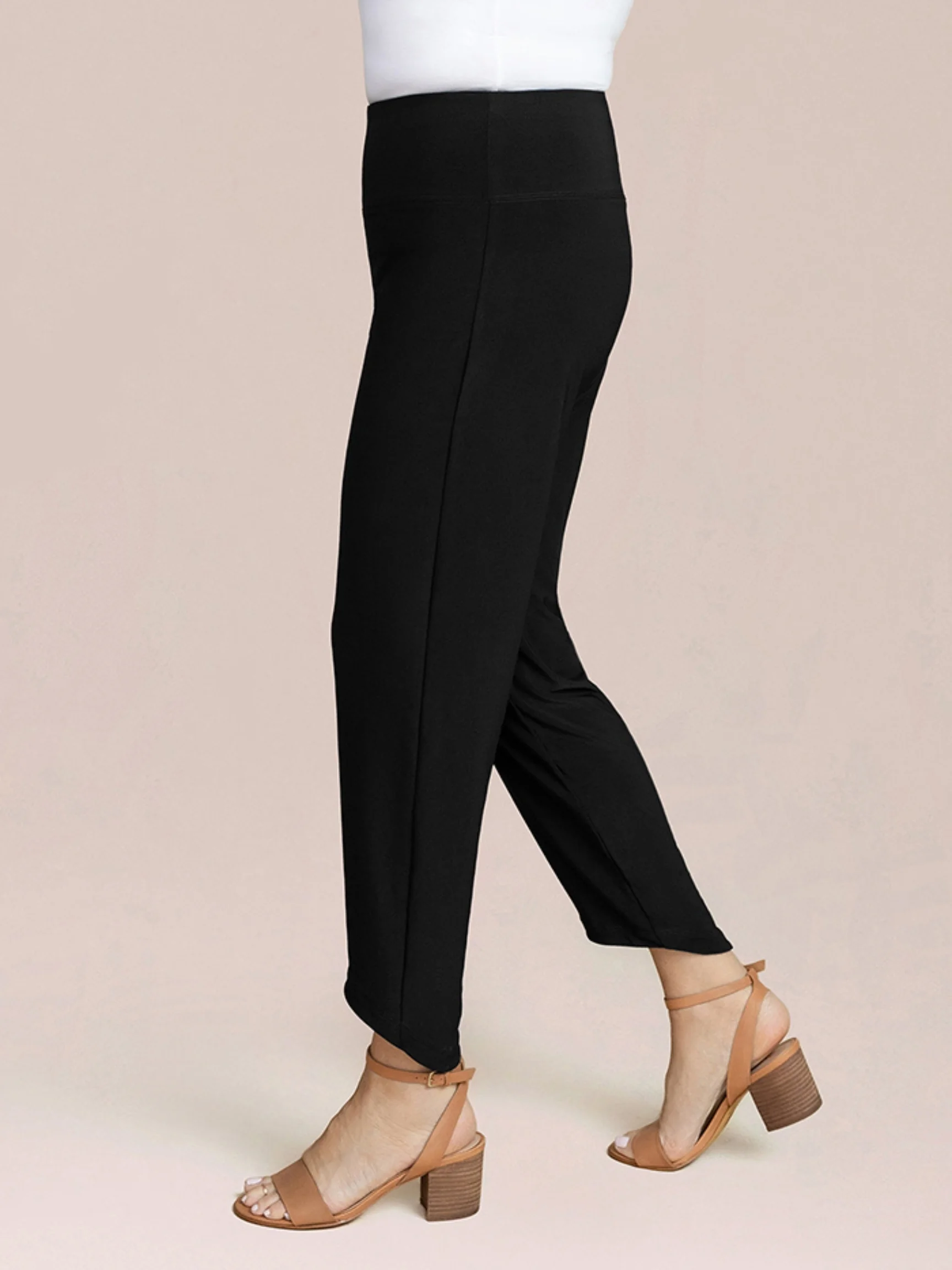 Drop Ankle Pant in Black