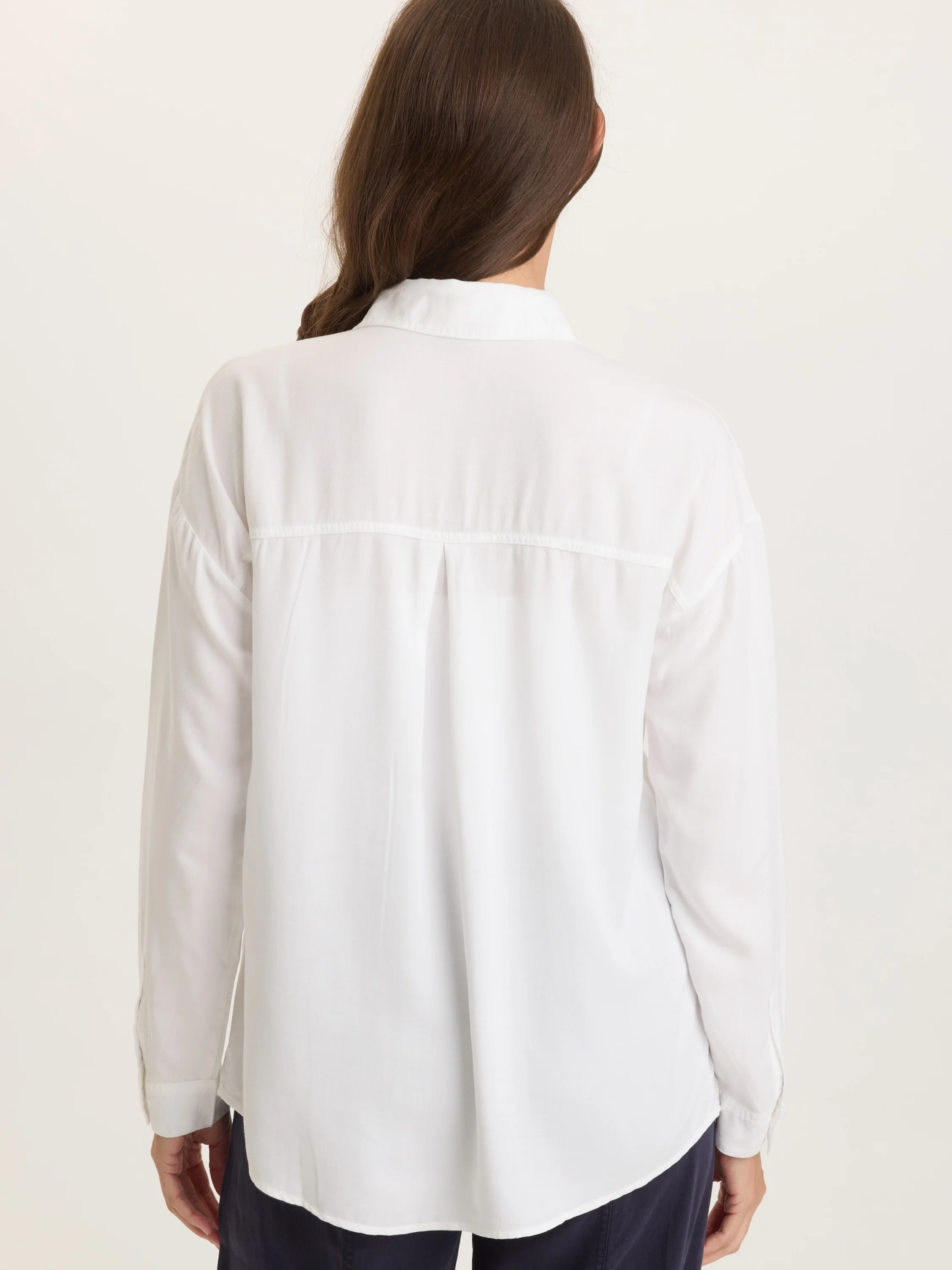 Dusten Button Top in White