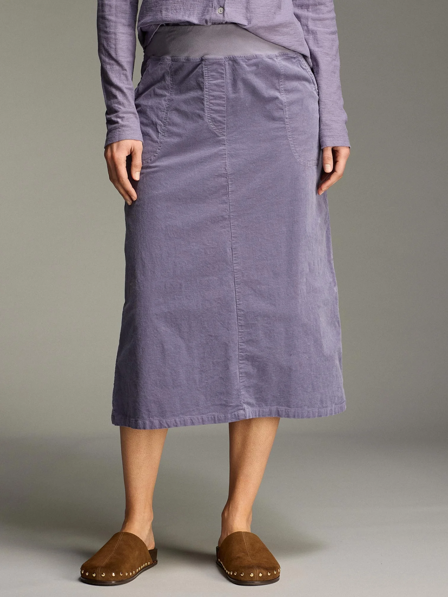 Easy Midi Skirt in Whisper