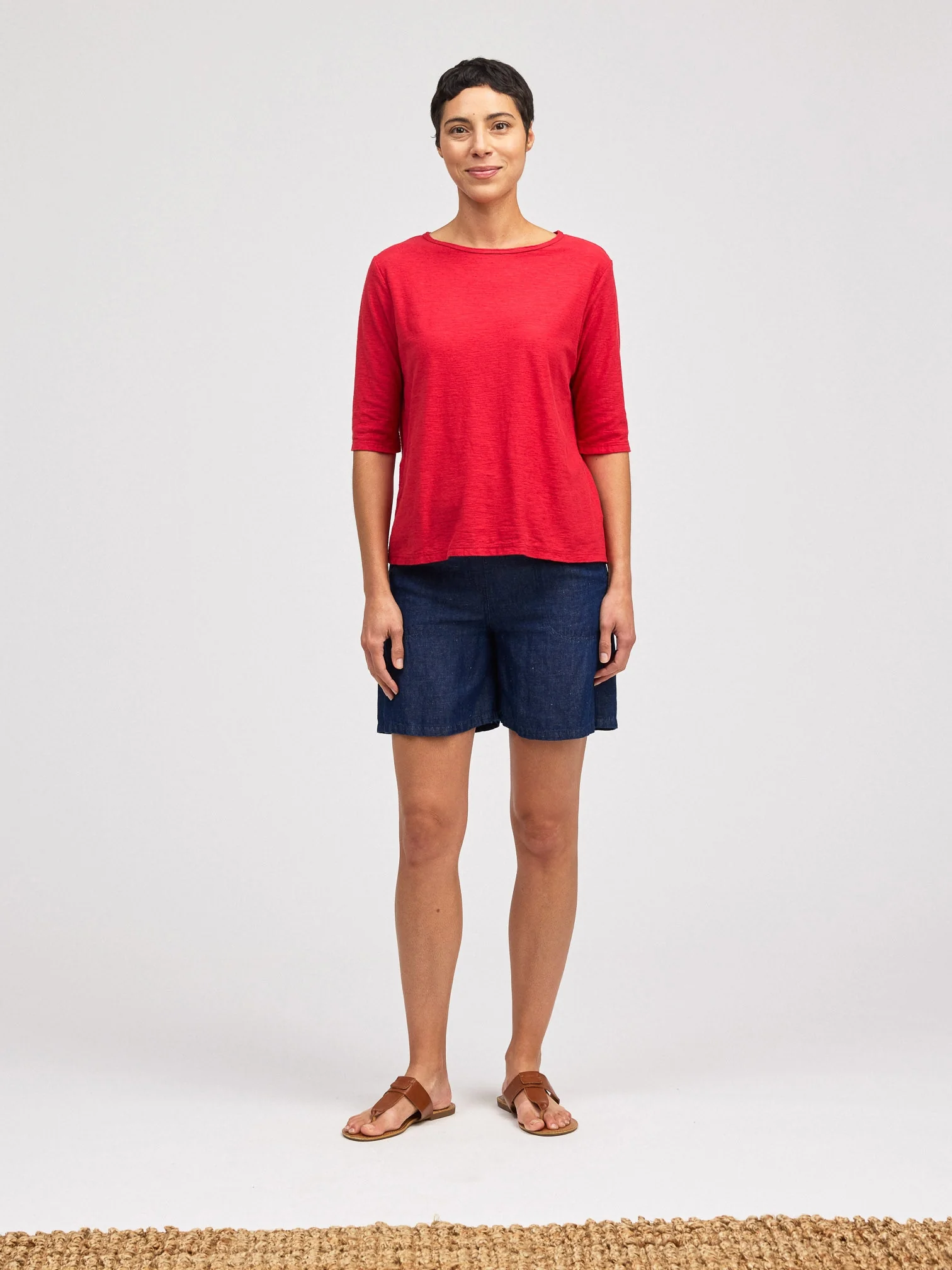 Elbow Slv Tee in Cherry