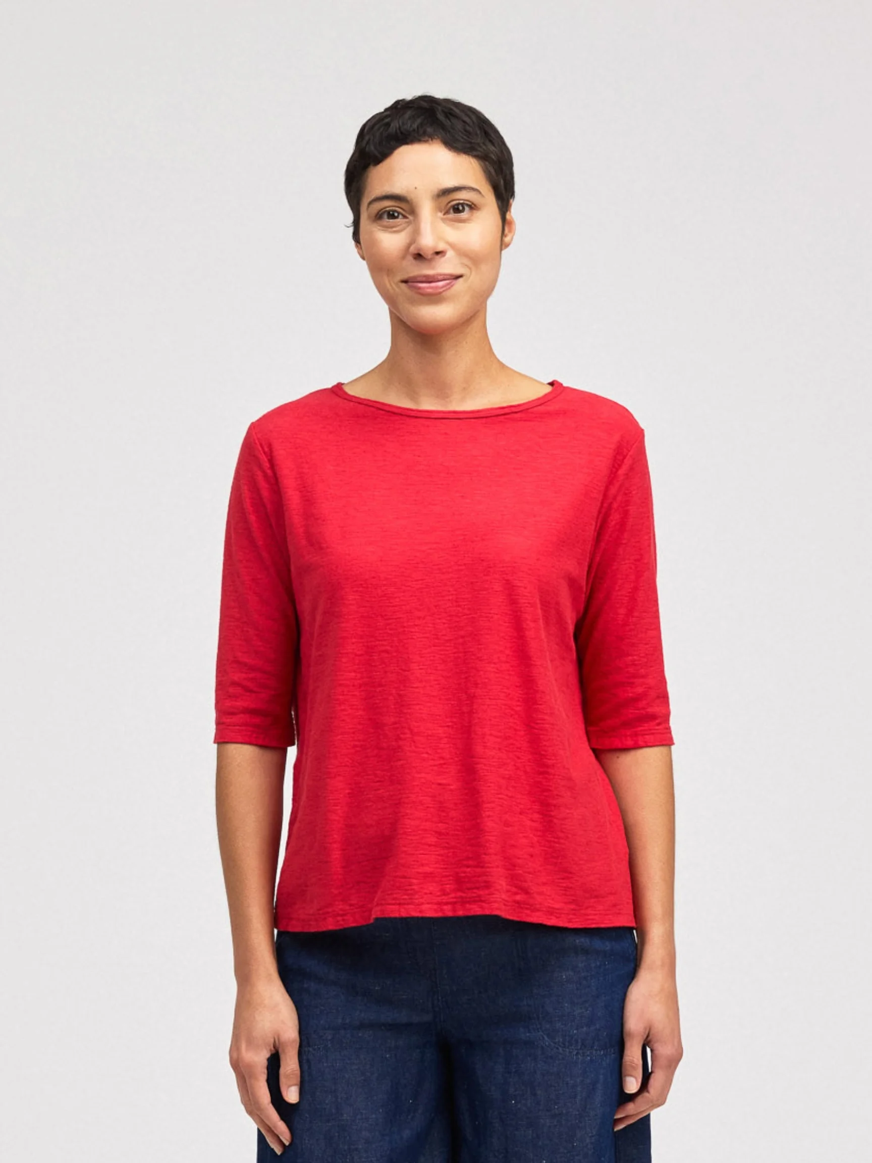 Elbow Slv Tee in Cherry